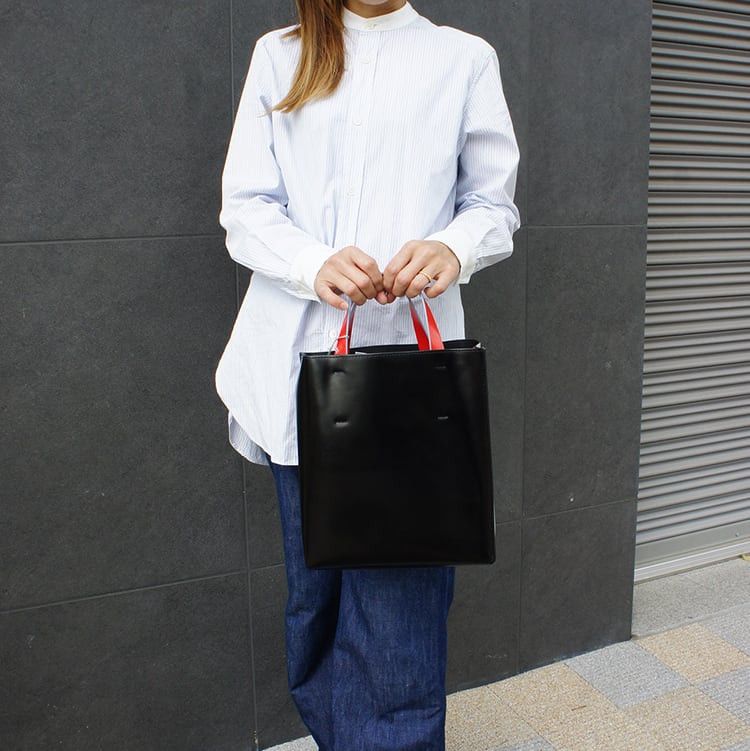 Marni Marni Museo Small Two Tone Gray Black Block Leather Tote Bag Size ONE SIZE - 6 Thumbnail