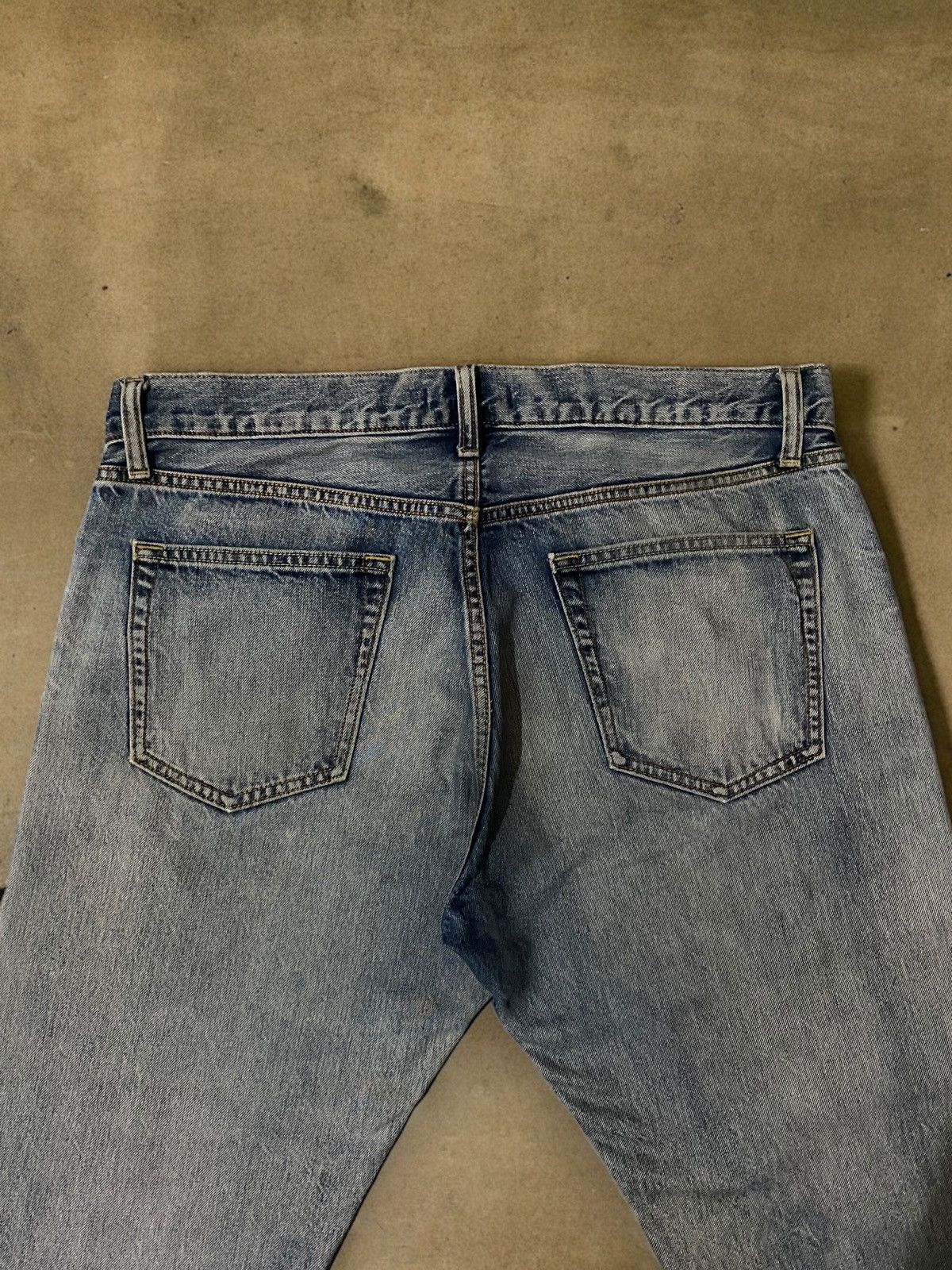 Japanese Brand × Uniqlo Uniqlo Japan Selvedge Dirty Wash Blue Ripped Jeans Denim Size US 38 / EU 54 - 7 Thumbnail
