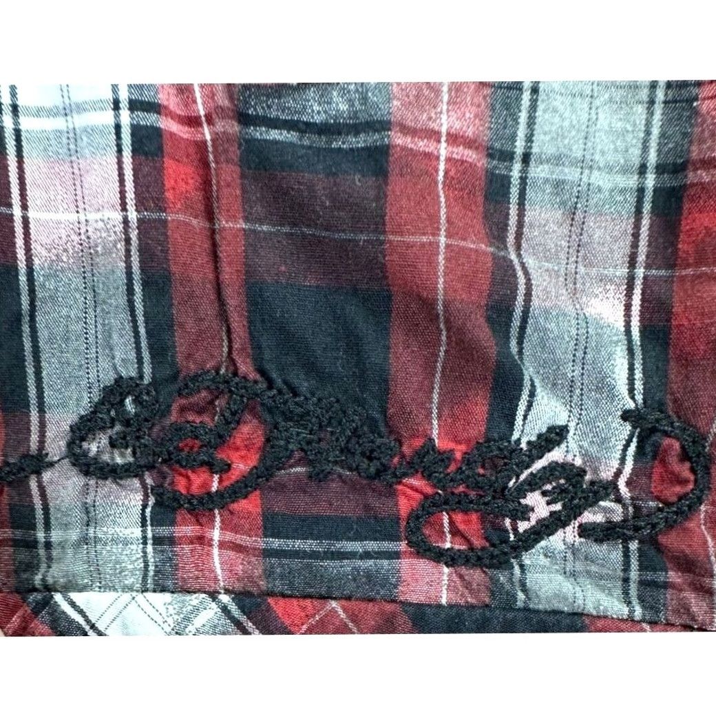 Ed Hardy Ed Hardy Western Shirt Mens Small Red Plaid Snap Button Up Cowboy Pocket Shirt Size US S / EU 44-46 / 1 - 6 Thumbnail