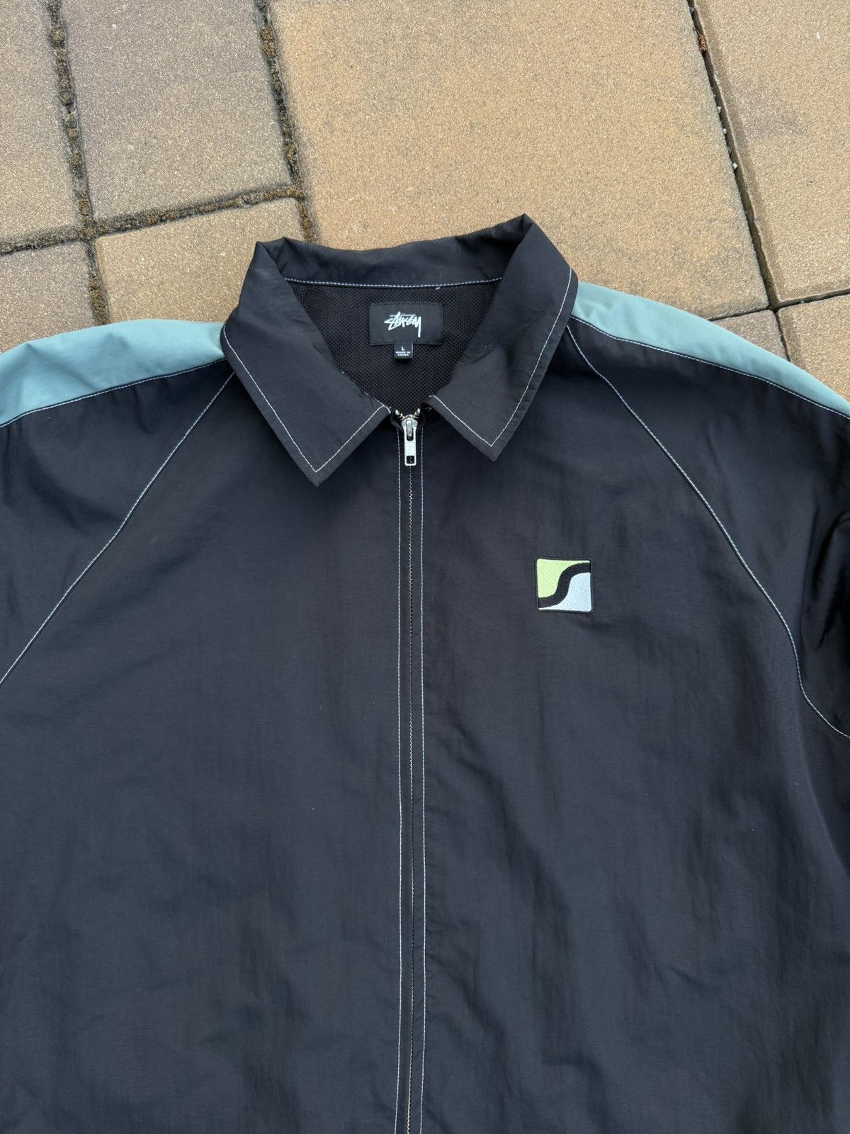 Stussy Stussy Panel Zip Jacket Panel Contrast Stitch Black Size L Size US L / EU 52-54 / 3 - 3 Thumbnail