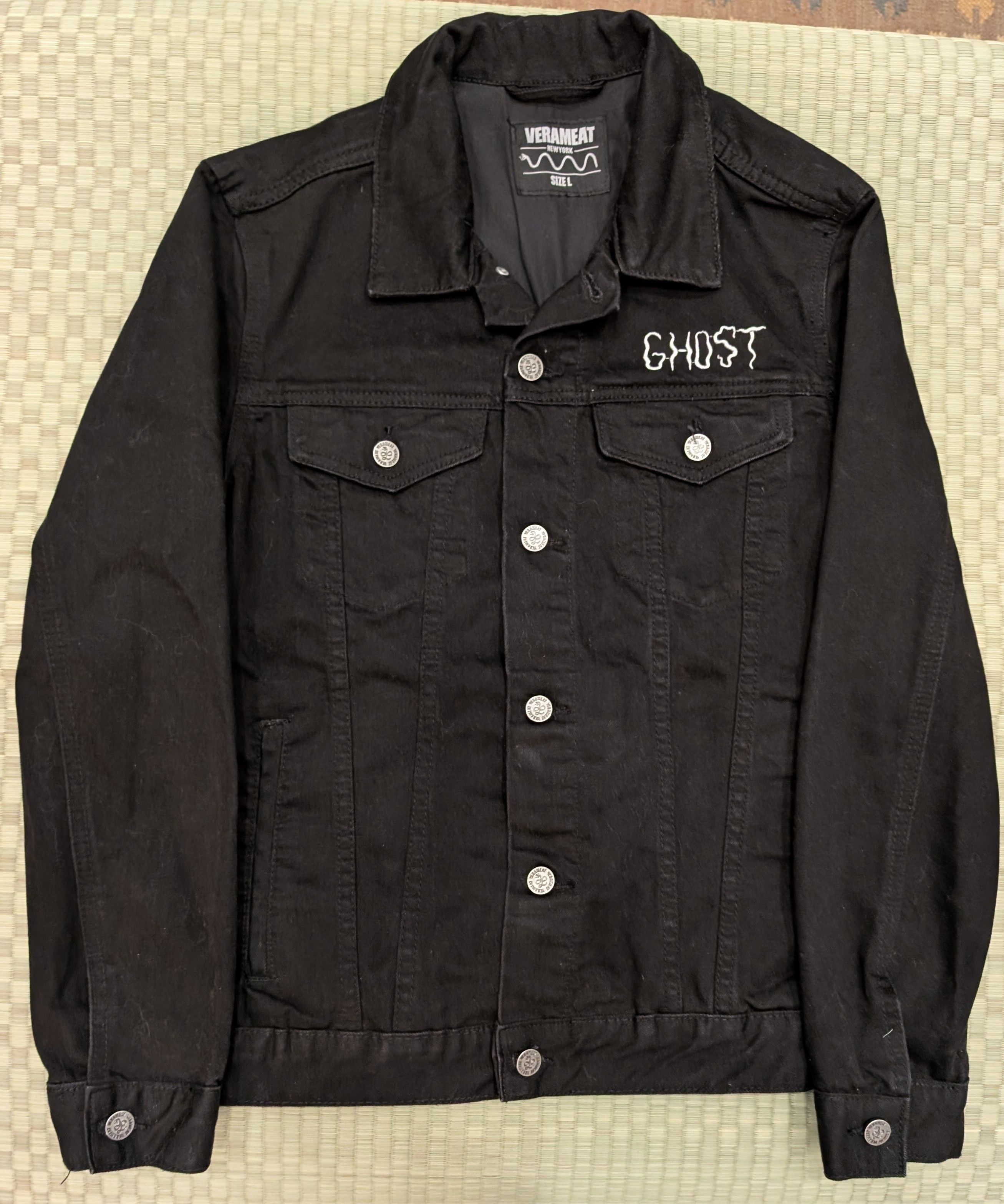 VERAMEAT Verameat Ghost Black Denim Jacket 100% Cotton Size US L / EU 52-54 / 3 - 2 Thumbnail
