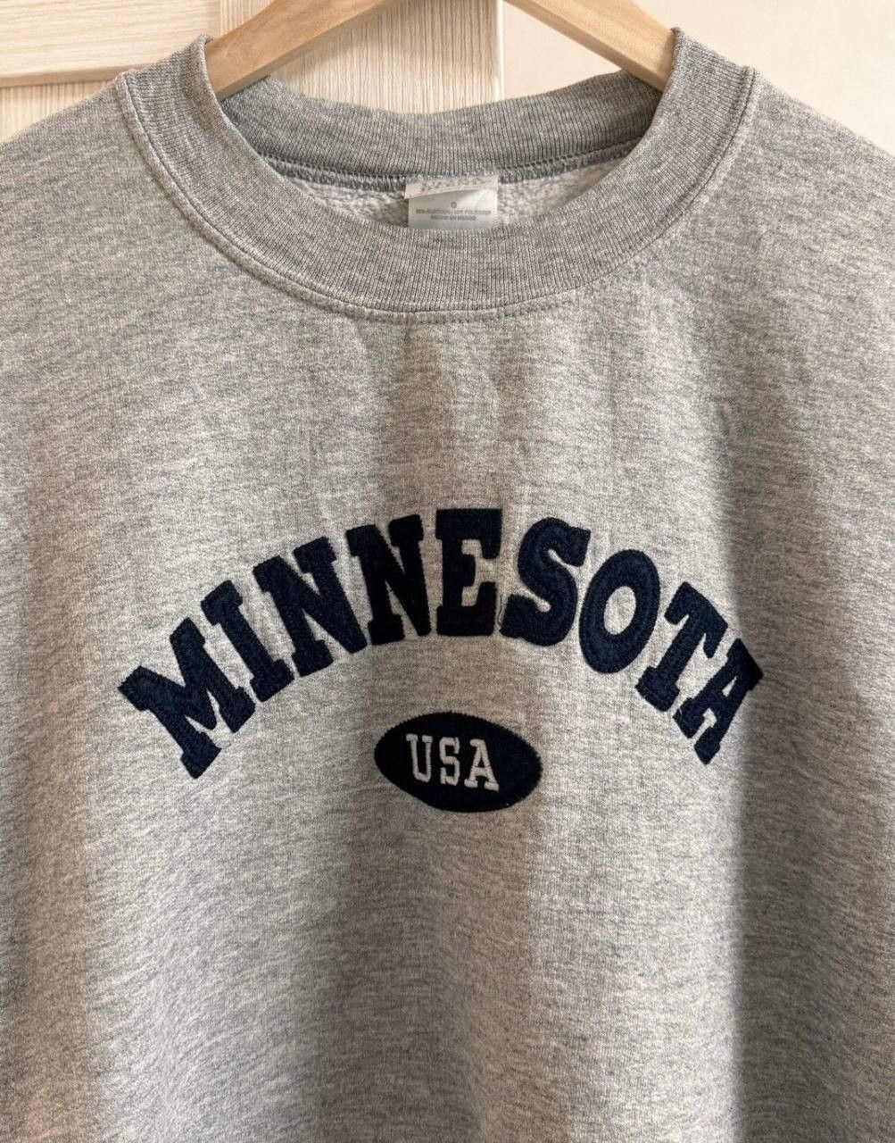 Vintage Vintage Grey Minnesota Spellout Hoodie Crazy USA Size US L / EU 52-54 / 3 - 11 Thumbnail