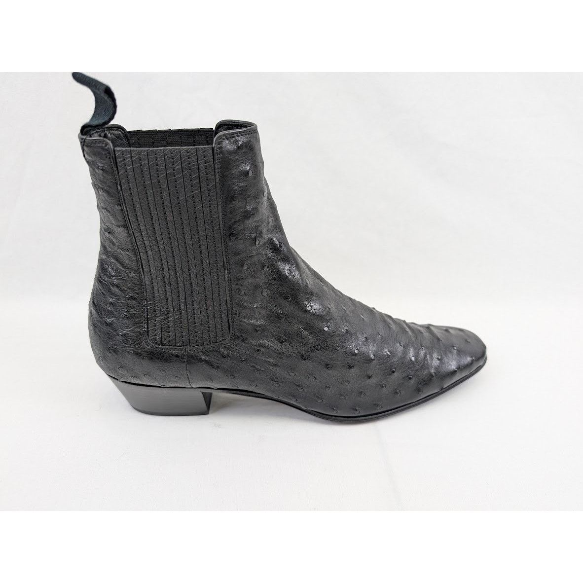 Saint Laurent Paris o1rshd1 Ostrich Leather Boots in Black Size US 8 / EU 41 - 3 Thumbnail