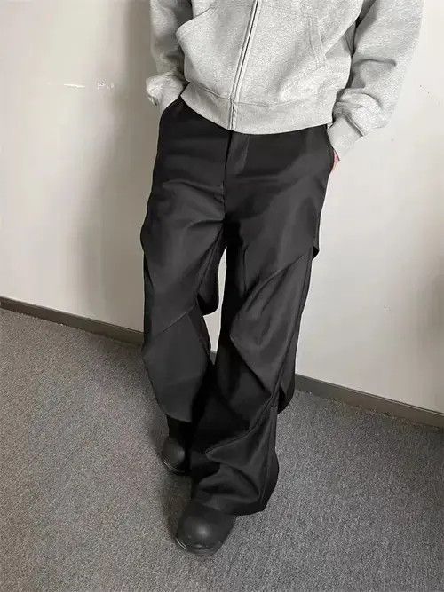 Jean Pleated micro flare loose casual suit trousers Size US 34 / EU 50 - 5 Thumbnail