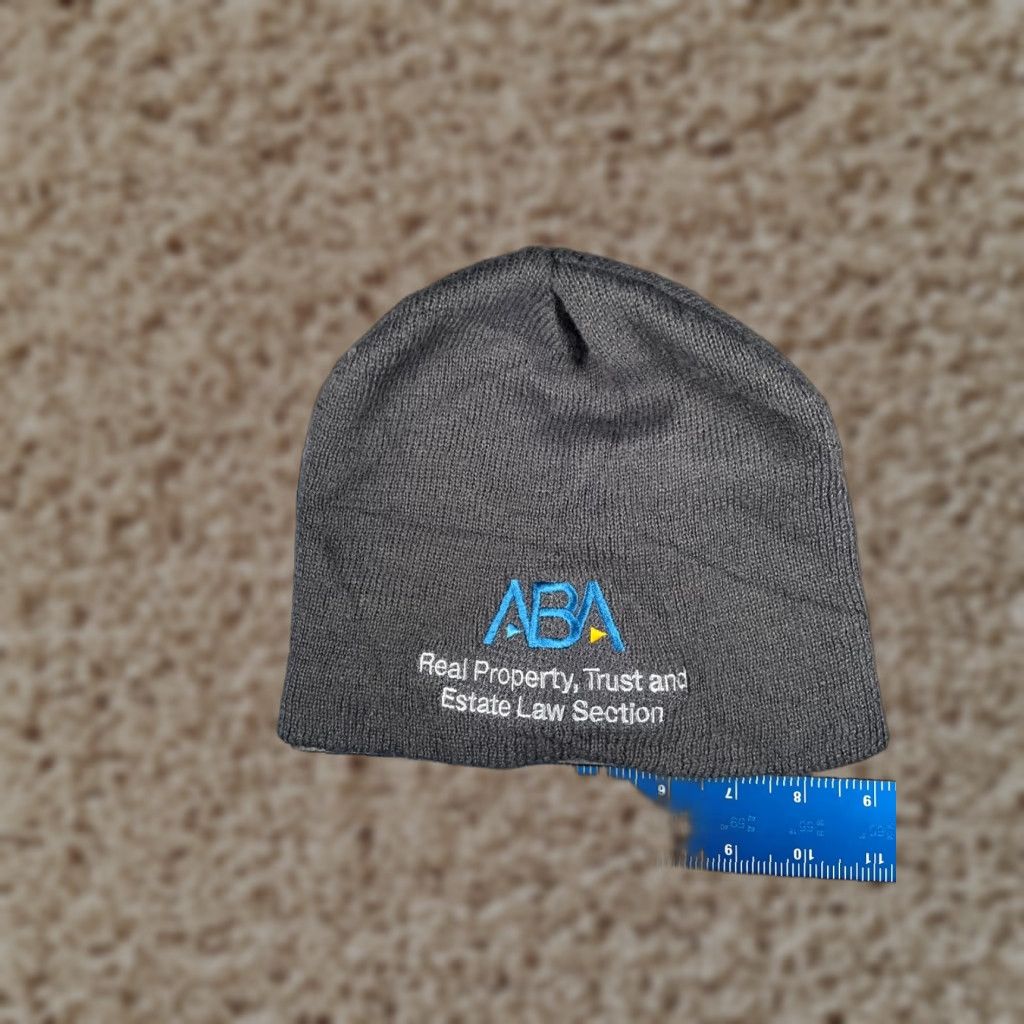 Vintage American Bar Association Beanie Adult One Size Gray Knit 100% Acrylic Size ONE SIZE - 1 Thumbnail
