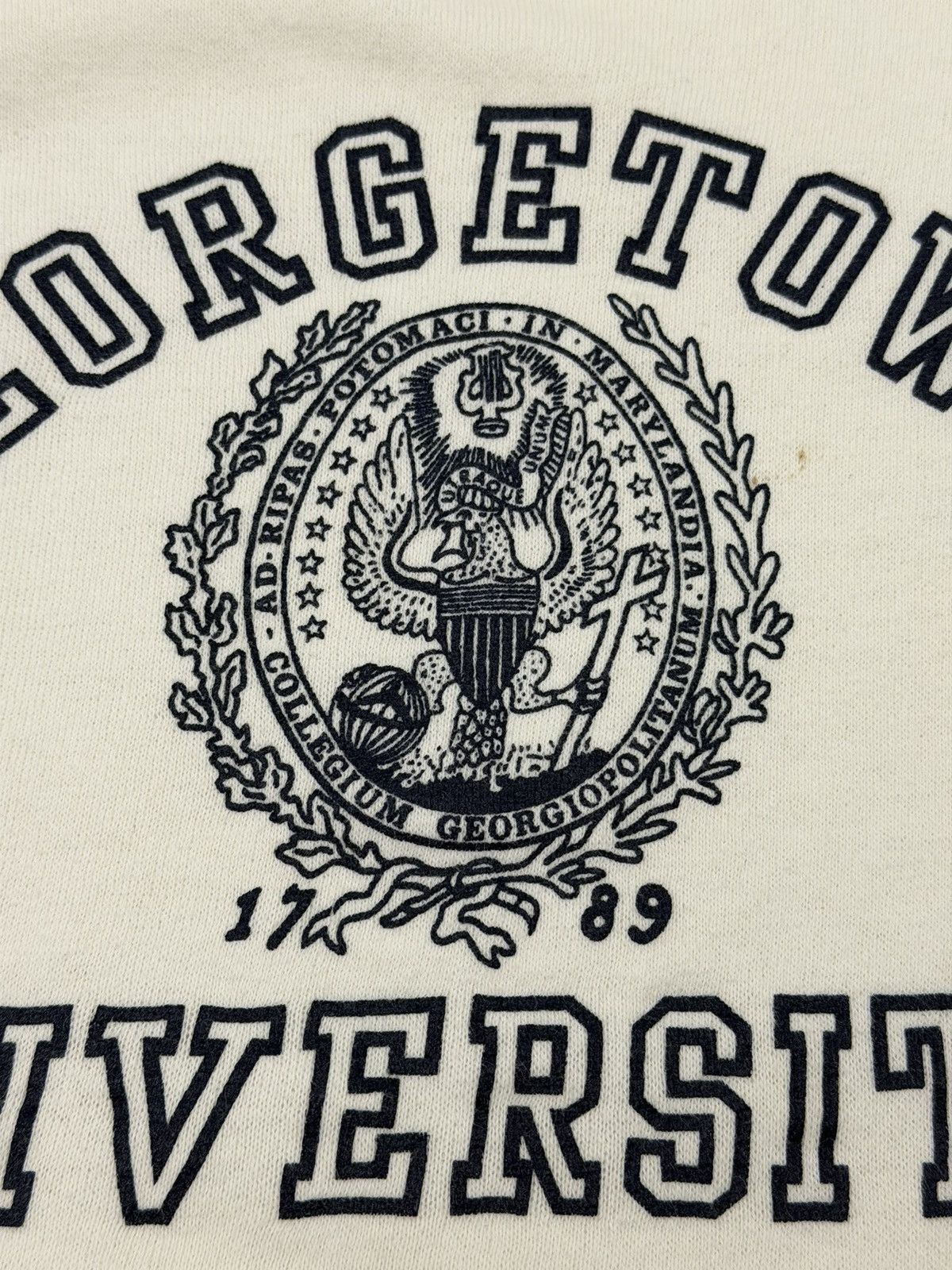NCAA Vintage 70s Georgetown Hoyas University Sweatshirt Large Size L / US 10 / IT 46 - 8 Thumbnail