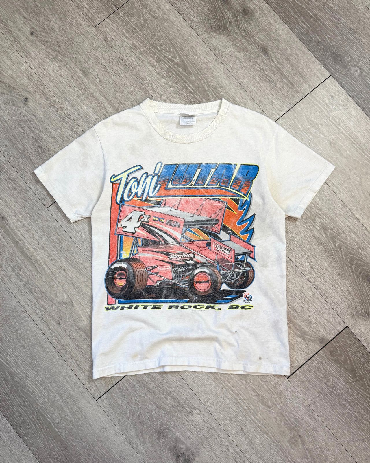 Vintage Rare Vintage Toni Lutar Sprint Car Racing T-Shirt - Small Size US S / EU 44-46 / 1 - 1 Thumbnail