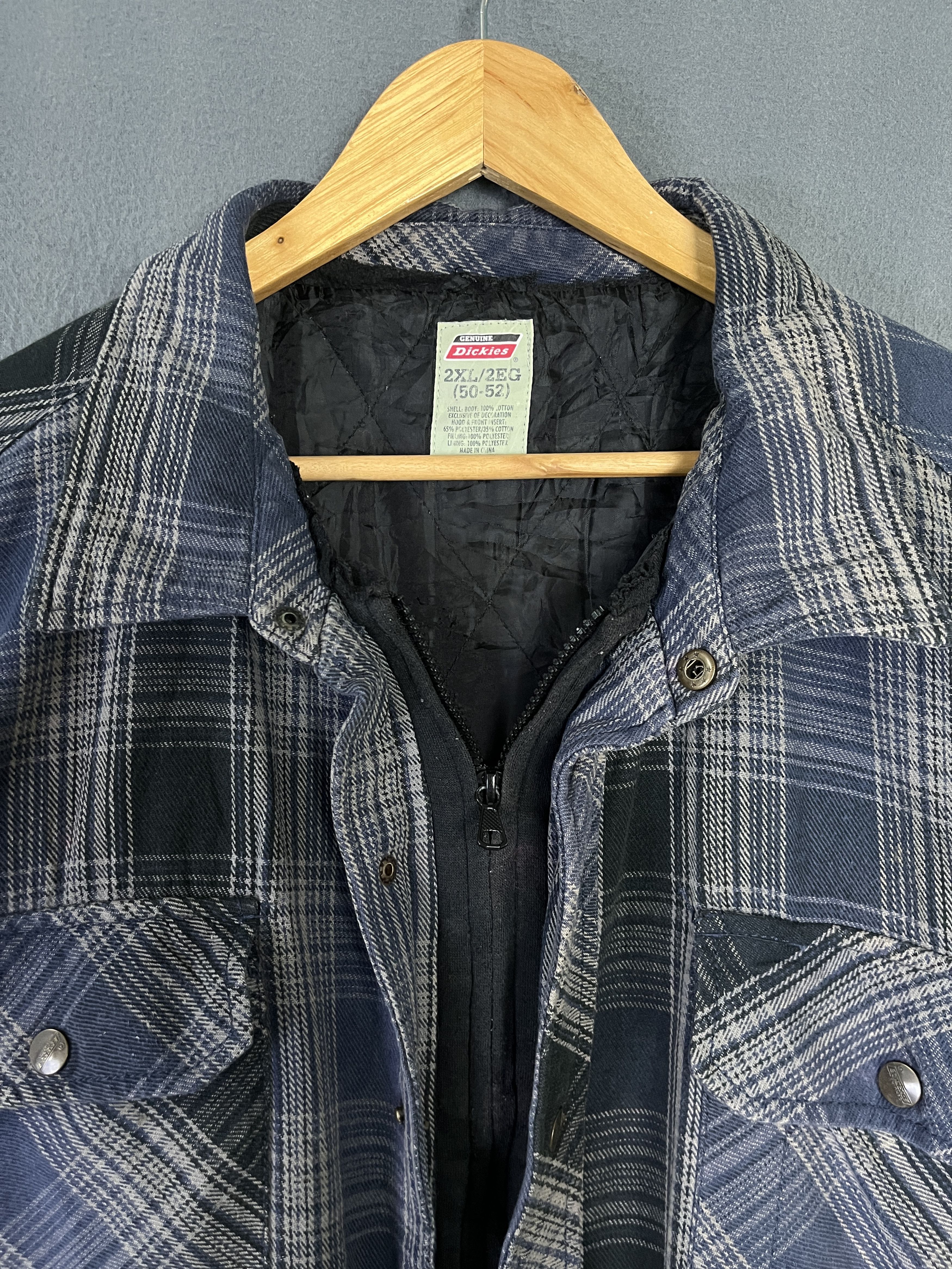 Dickies × Flannel × Vintage Vintage Dickies Padded Quilted Lined Shirt Plaid Work Jacket Size US XXL / EU 58 / 5 - 11 Thumbnail
