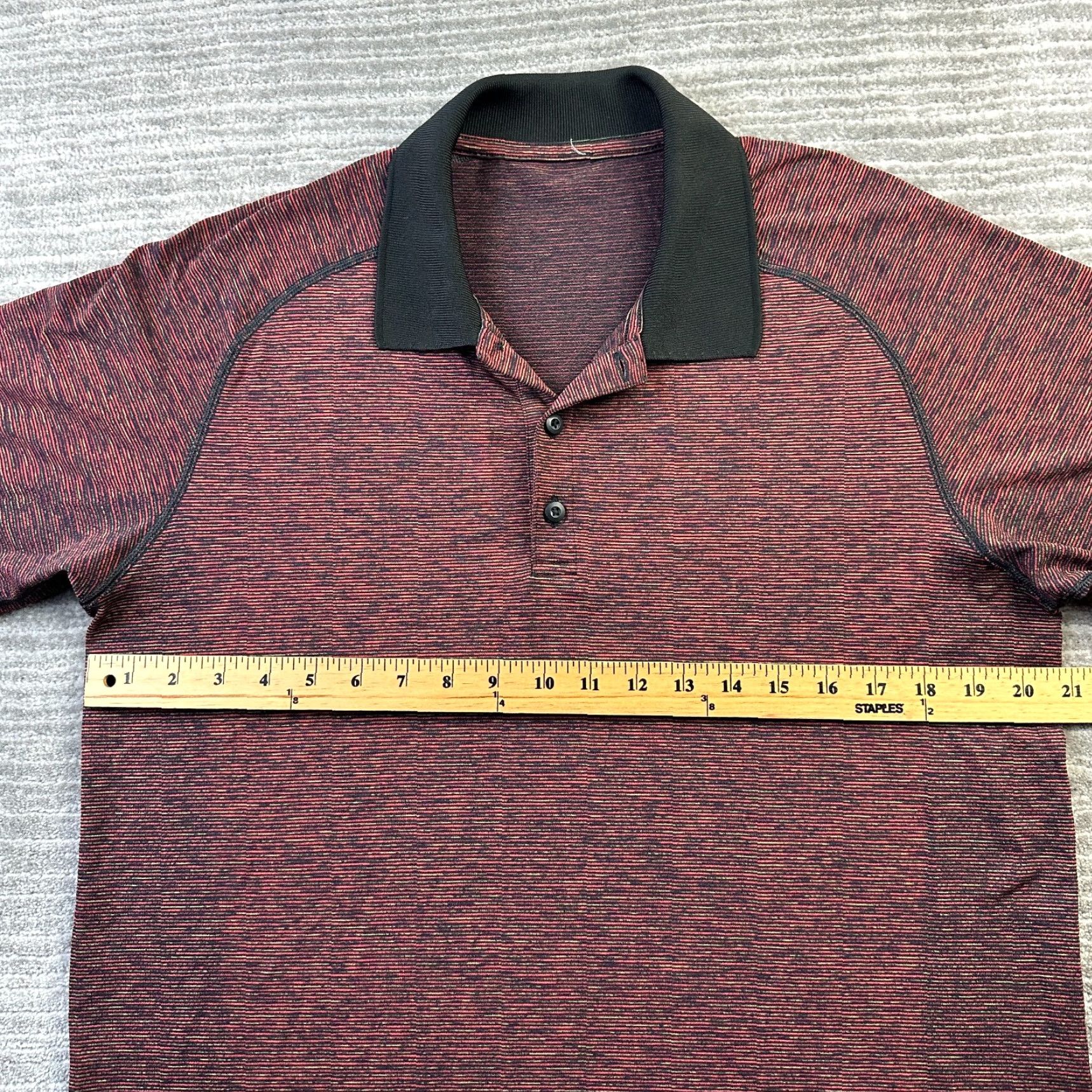 Lululemon Lululemon Polo Shirt Mens Large Red Metal Vent Tech Performance Top Shirt Mens Large Red Lululemon Metal Vent Tech Polo Size US L / EU 52-54 / 3 - 6 Thumbnail