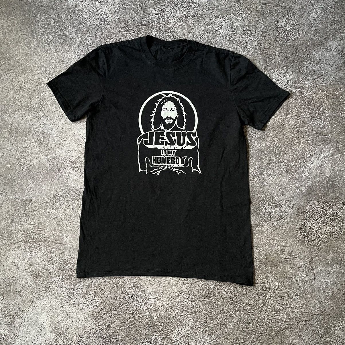 Vintage Vintage Y2K Jesus Graphic Tee Faded Black Single Stitch S Size US S / EU 44-46 / 1 - 2 Thumbnail