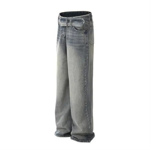 Japanese Brand × Jean Pants Men's retro loose straight washed jeans Size US 32 / EU 48 - 2 Thumbnail