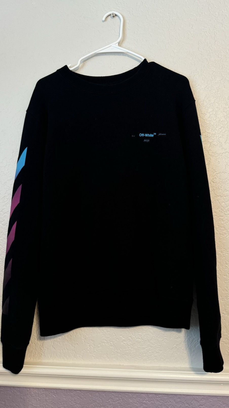 Off white black gradient crewneck hotsell