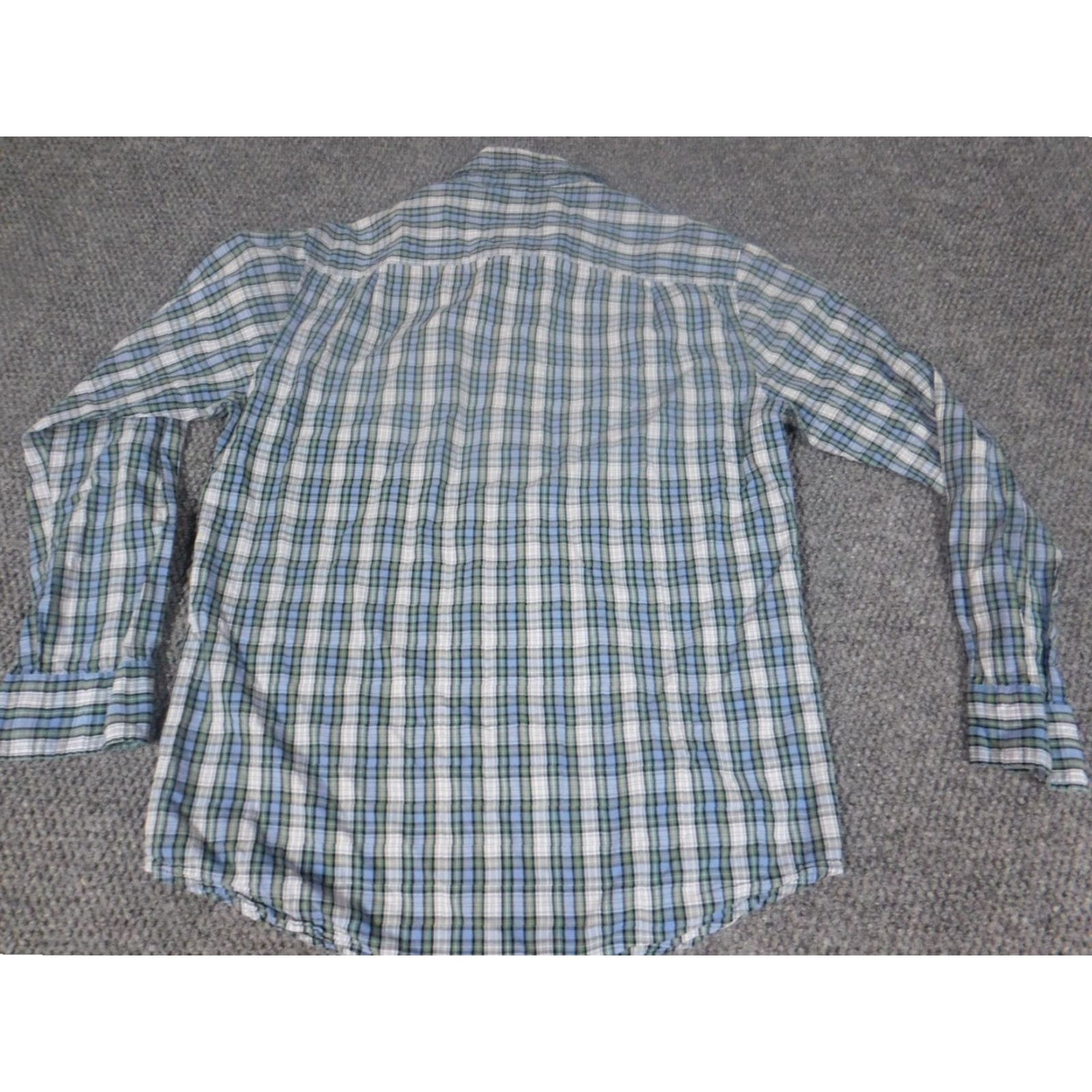 Alexander Julian Alexander Julian Mens Shirt Button-Up Knit Cotton Striped Slimming Long Sleeve Gray Small Button-Down Collared Classic Vintage No Pockets Size US S / EU 44-46 / 1 - 7 Thumbnail