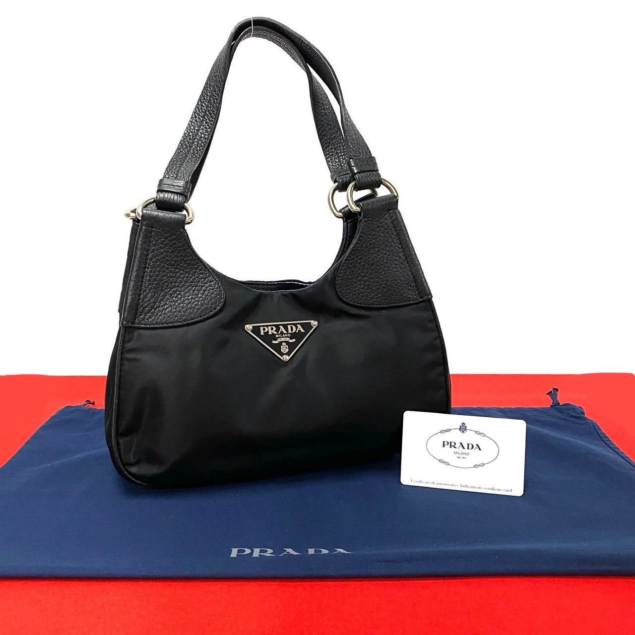 Prada Prada Handbag Black Leather Size ONE SIZE - 1 Thumbnail