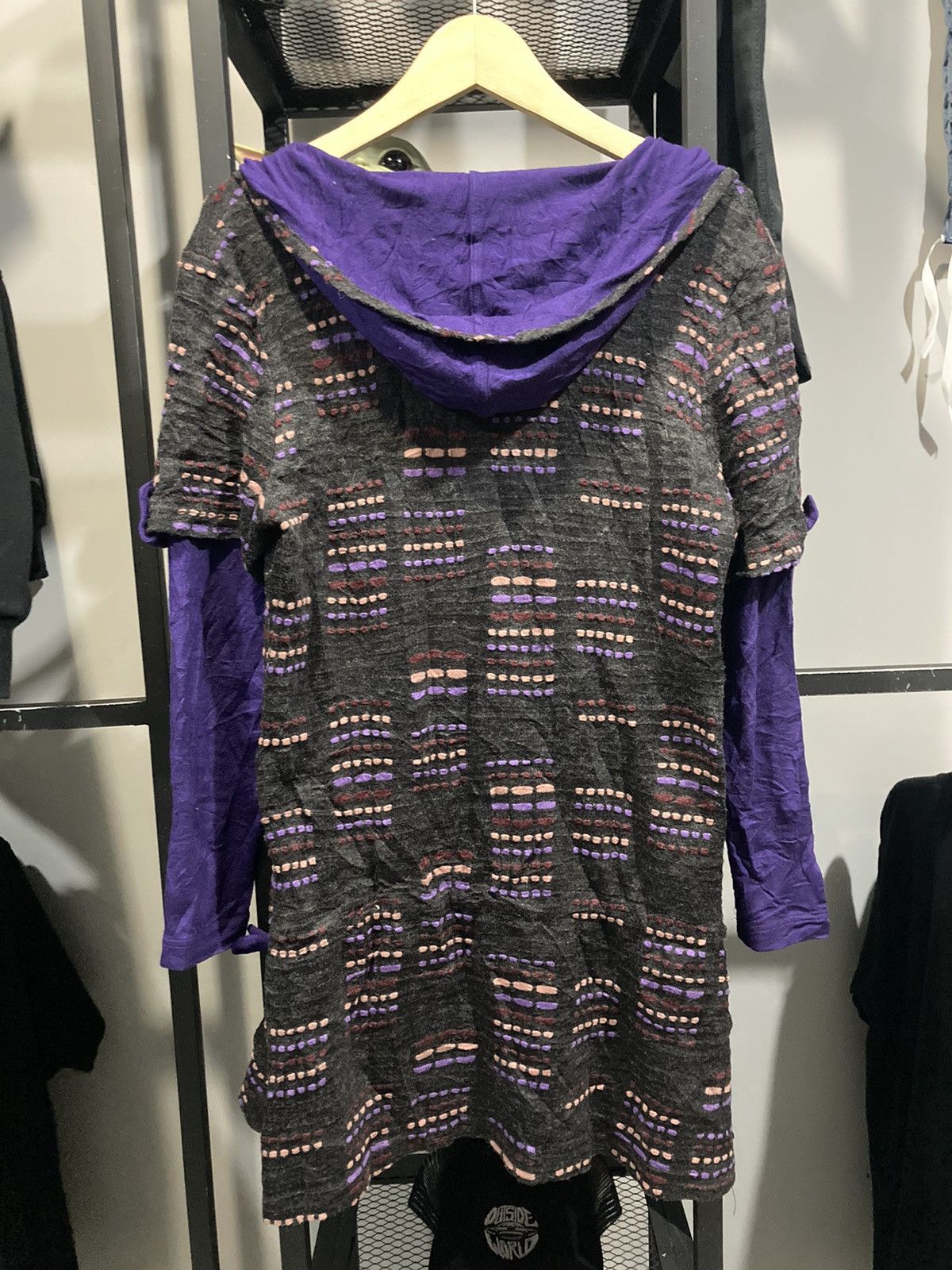 Japanese Brand Inde Dress Double Layer Classic Knit RAG style Size L / US 10 / IT 46 - 3 Thumbnail