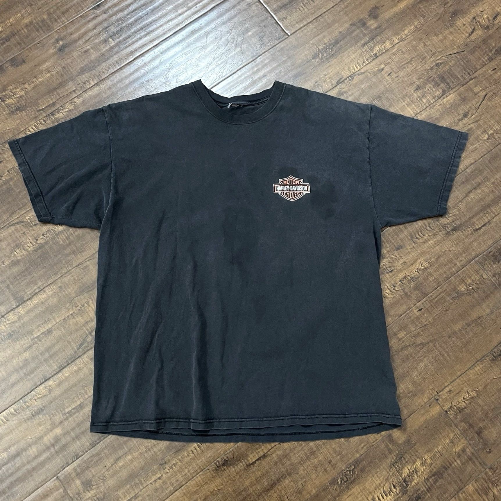 Harley Davidson VINTAGE Harley-Davidson T-Shirt Men XL Black Motorcycle Biker 90s Outdoor Size US XL / EU 56 / 4 - 6 Thumbnail