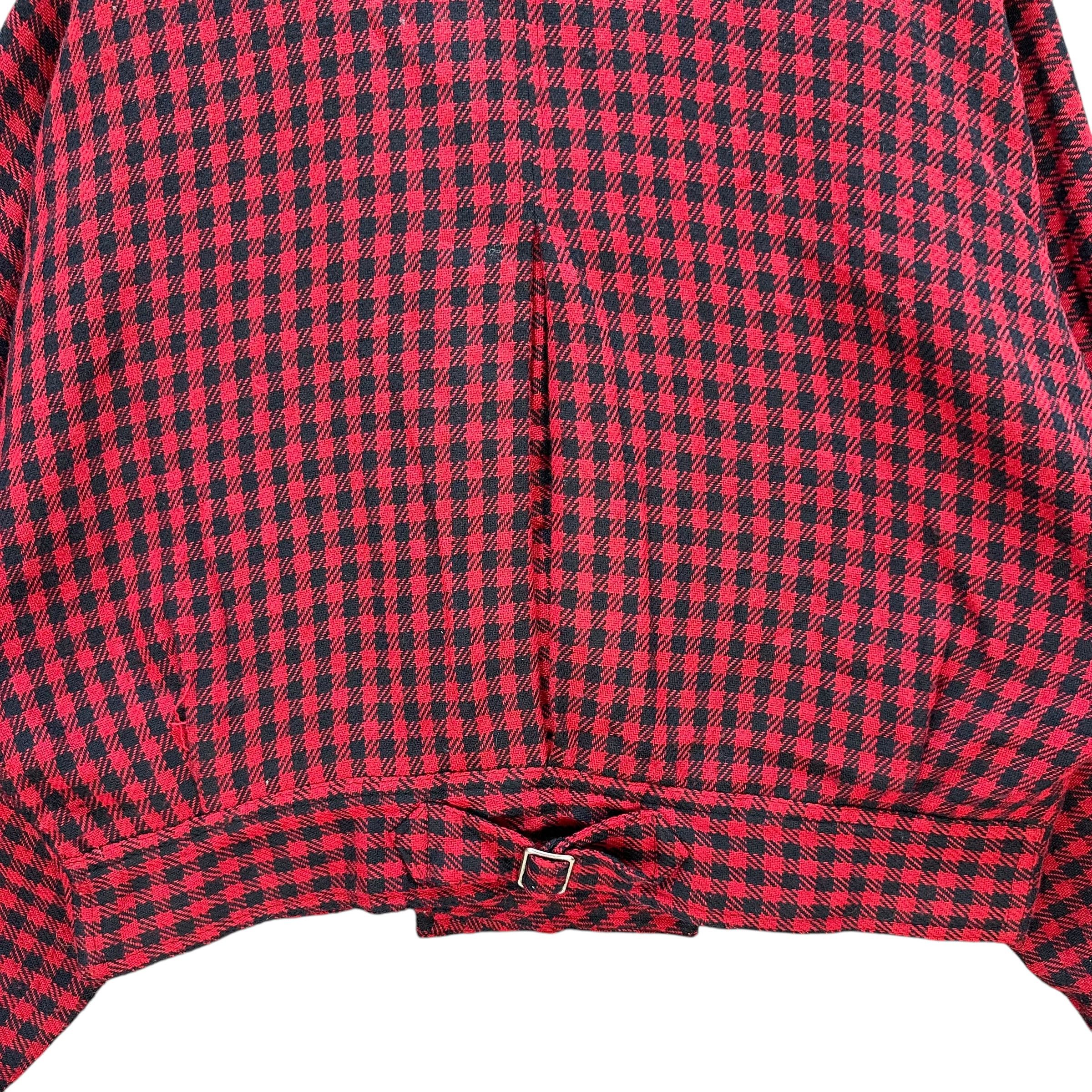 Vintage Vintage 90's PASTEL HOUSE Red Checked Crop Jacket #A71-1727 Size M / US 6-8 / IT 42-44 - 12 Thumbnail