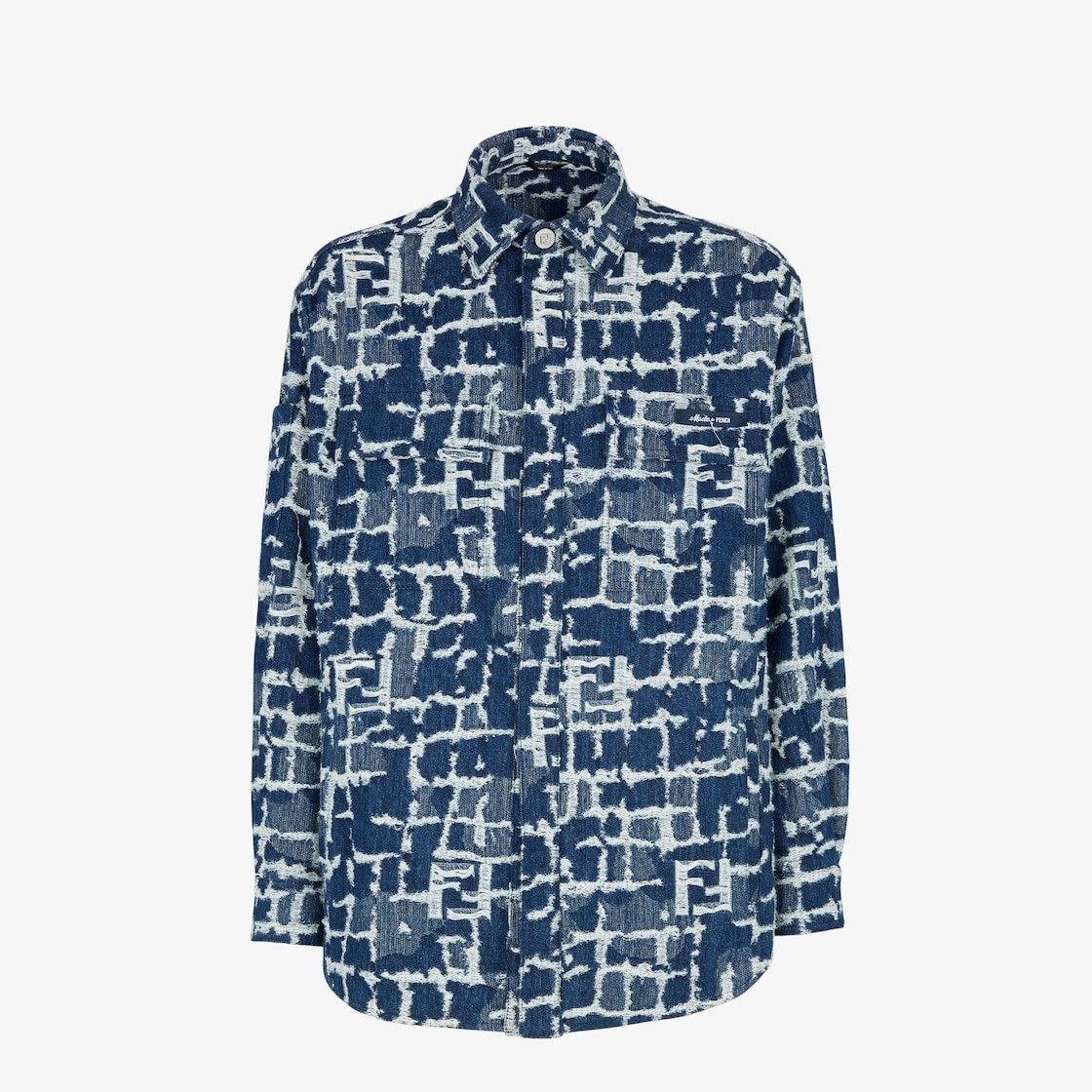 Fendi o1s1wg111025 Shirt in Blue/White Size US S / EU 44-46 / 1 - 1 Thumbnail
