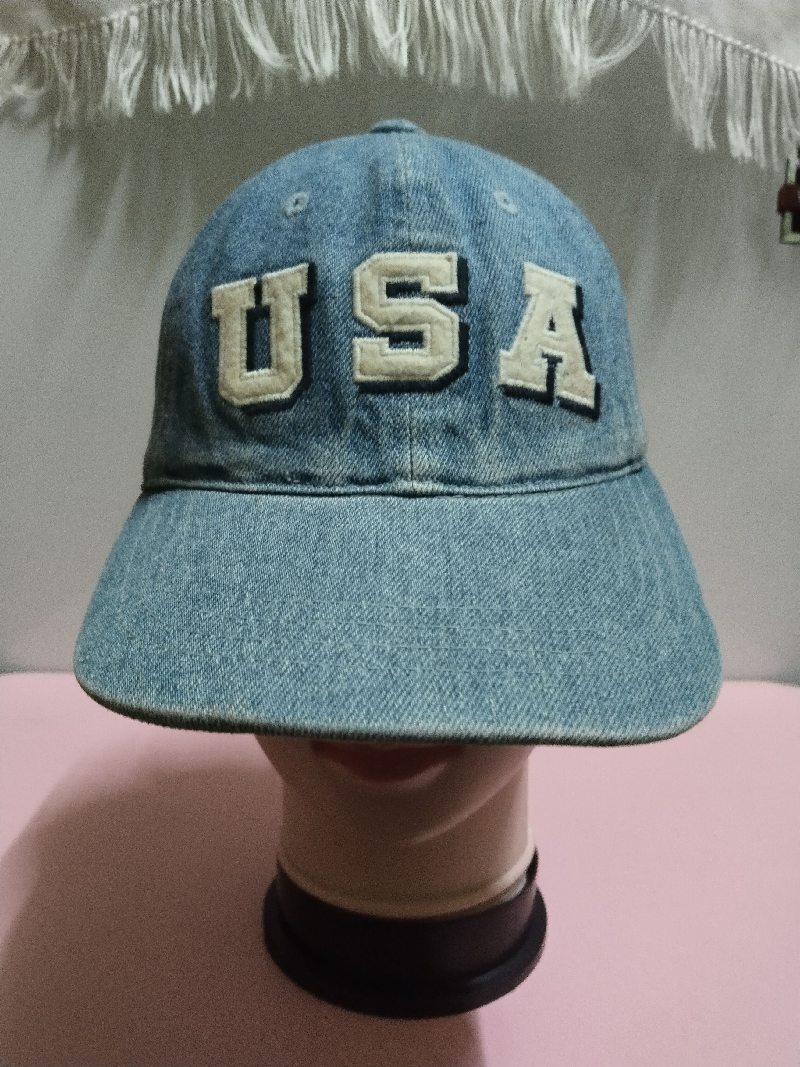 Other USA SPELLOUT DENIM CAP ADJUSTABLE LEATHER Size ONE SIZE - 1 Thumbnail