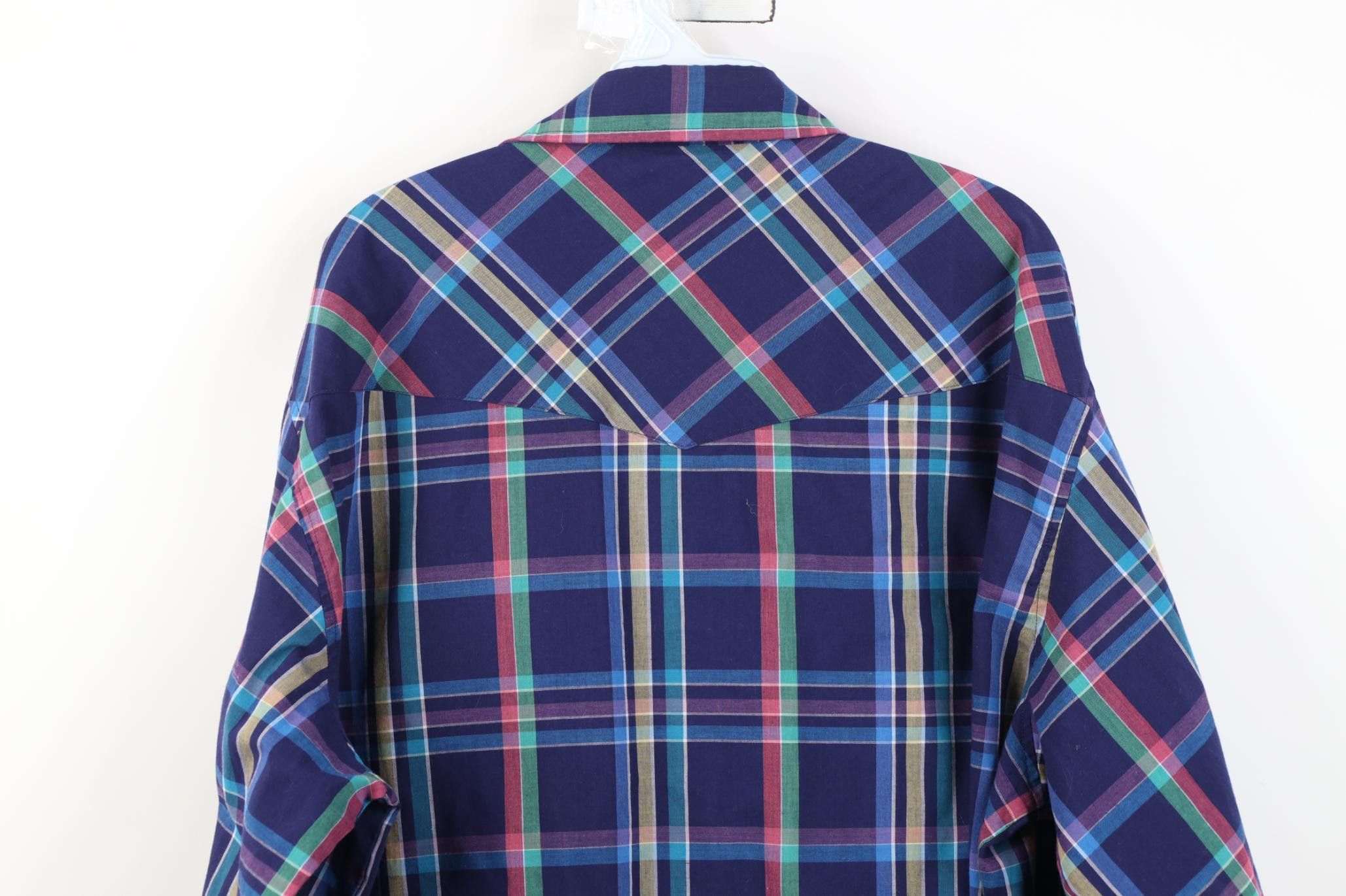 Vintage Vintage 90s Streetwear Western Snap Button Collared Shirt Size US XXL / EU 58 / 5 - 10 Thumbnail