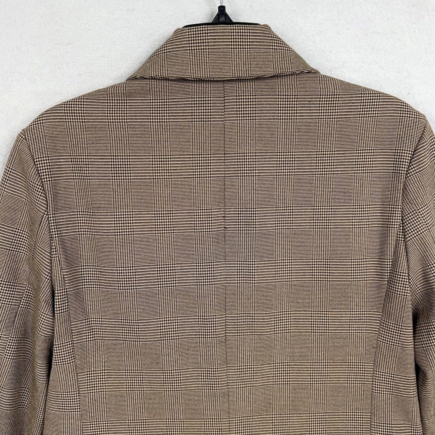 Vintage BLANKNYC Blazer Jacket Womens Small Plaid Double Breasted Houndstooth Brown Notch Lapels Button Button Cuffs Lined Office Workwear Womens Small Blazer Size S / US 4 / IT 40 - 7 Thumbnail