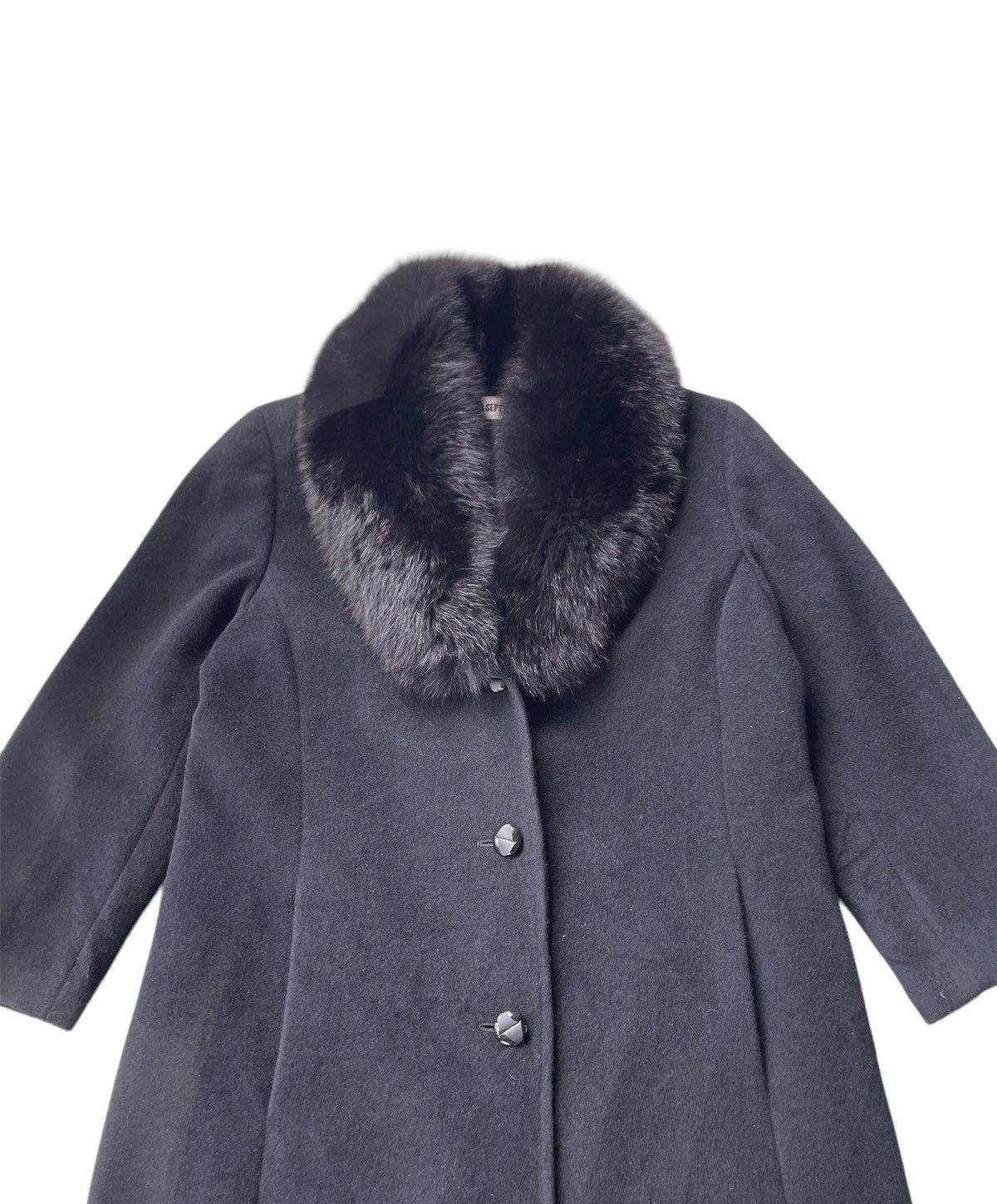 Japanese Brand Mink Fur Wool Long Coat Size S / US 4 / IT 40 - 4 Thumbnail
