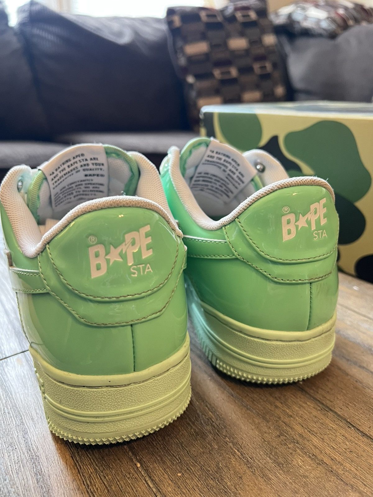 Bape Wnms BAPESTA green trainers Size US 6 / IT 36 - 5 Thumbnail