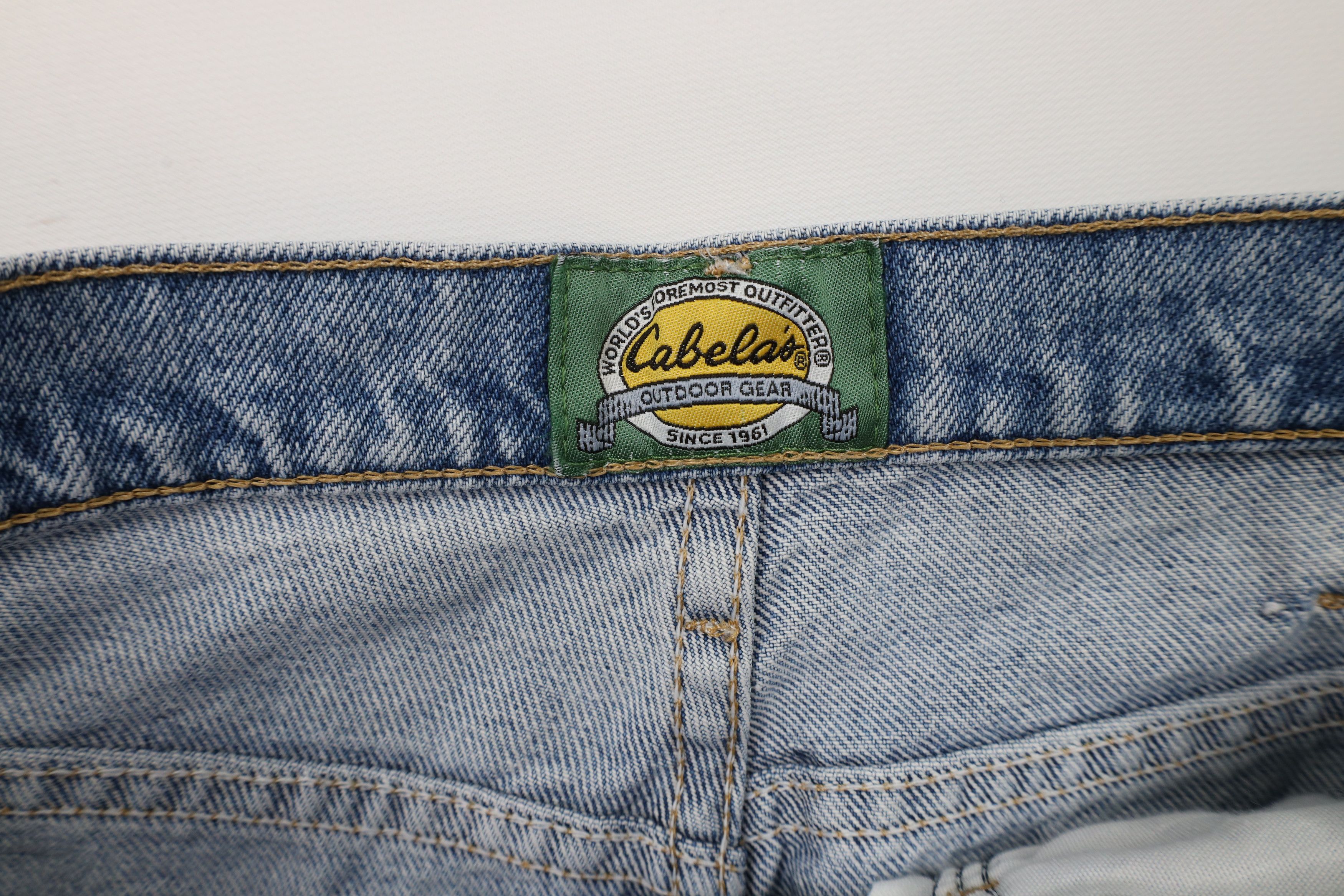 Cabelas × Vintage Vintage 90s Cabelas Spell Out Straight Leg Denim Jeans Size US 34 / EU 50 - 7 Thumbnail