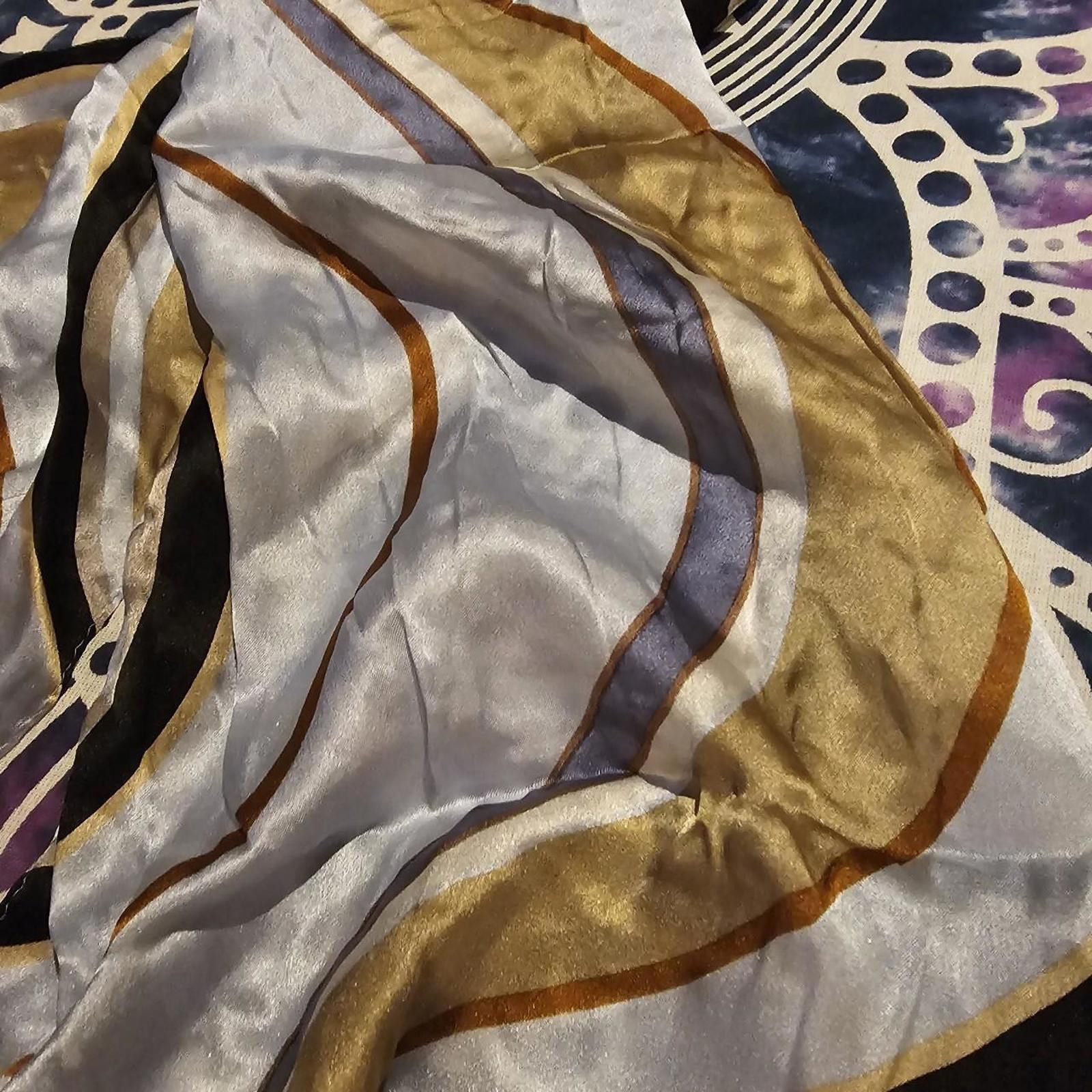 Ecko Unltd. Echo Women's Black and Gold Vintage Scarf Size ONE SIZE - 2 Thumbnail