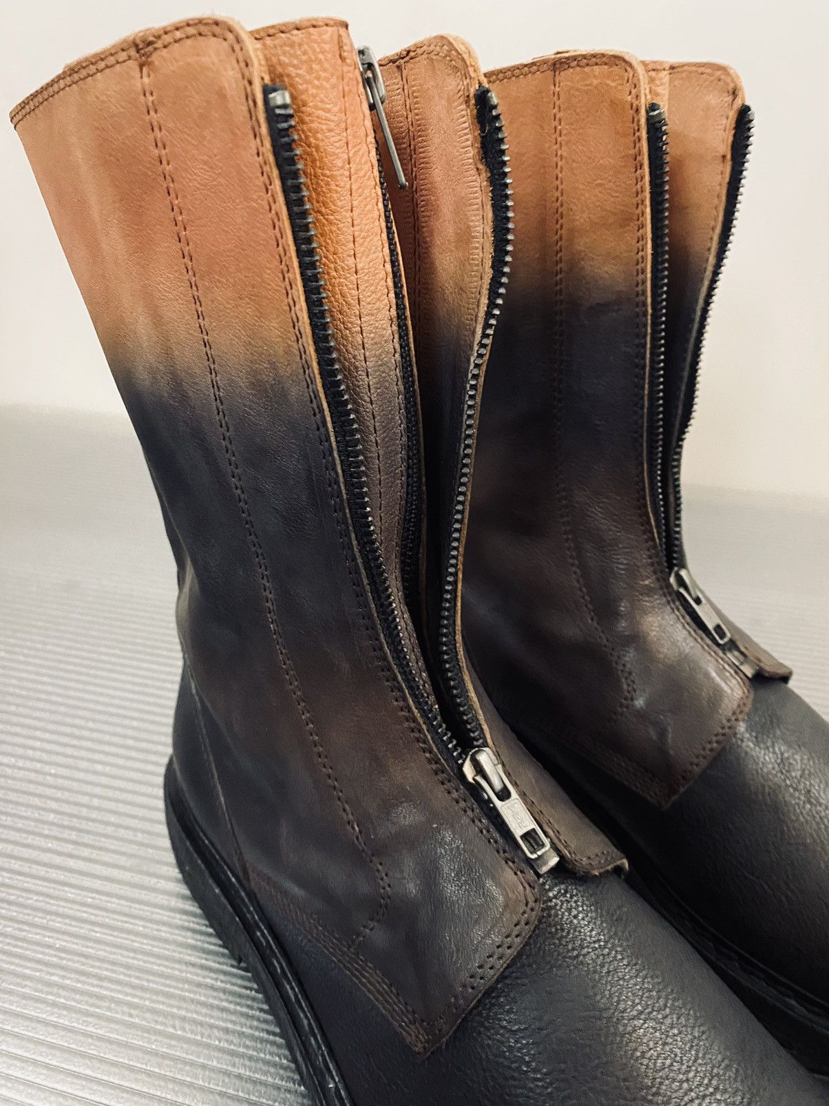 Ann Demeulemeester Ann Demeulemeester 🇮🇹 cognac/blk degrade dayzero boots 11 NEW Size US 11 / EU 44 - 10 Thumbnail