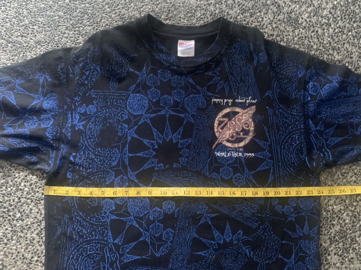 Band Tees × Vintage Vintage 90s Jimmy Page Robert Plant Zoso Tour Over Print Tee Size US XL / EU 56 / 4 - 8 Thumbnail