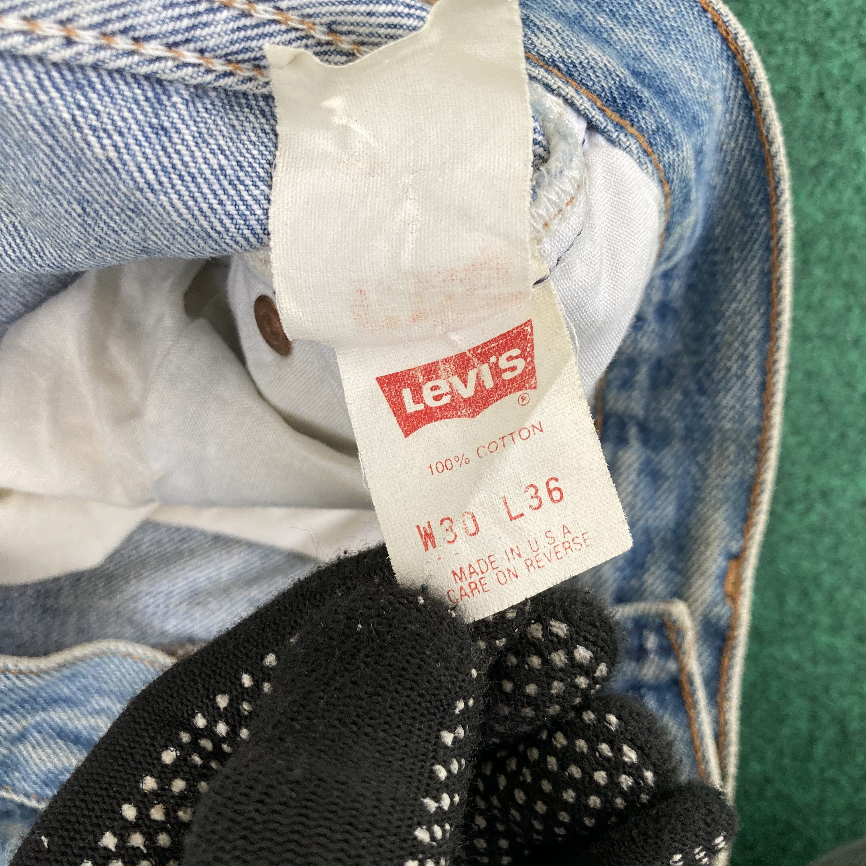 Levi's 28x31.5 Vintage Levis 501 Button Fly Blue Denim 28 Jeans Size US 28 / EU 44 - 5 Thumbnail