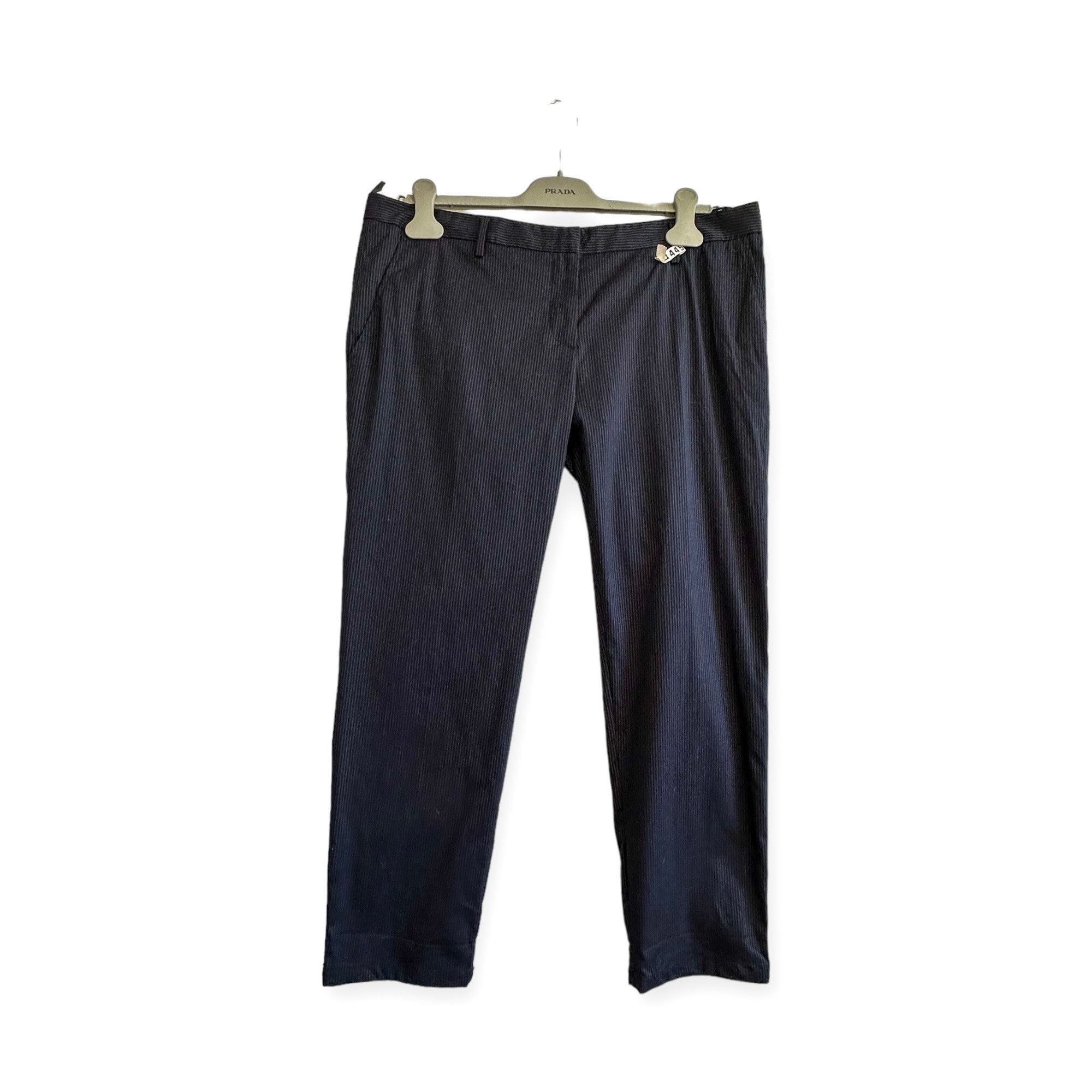 Prada Prada Blue Striped Cotton Pants, Size Italian 46/L Size 32" / US 10 / IT 46 - 1 Thumbnail