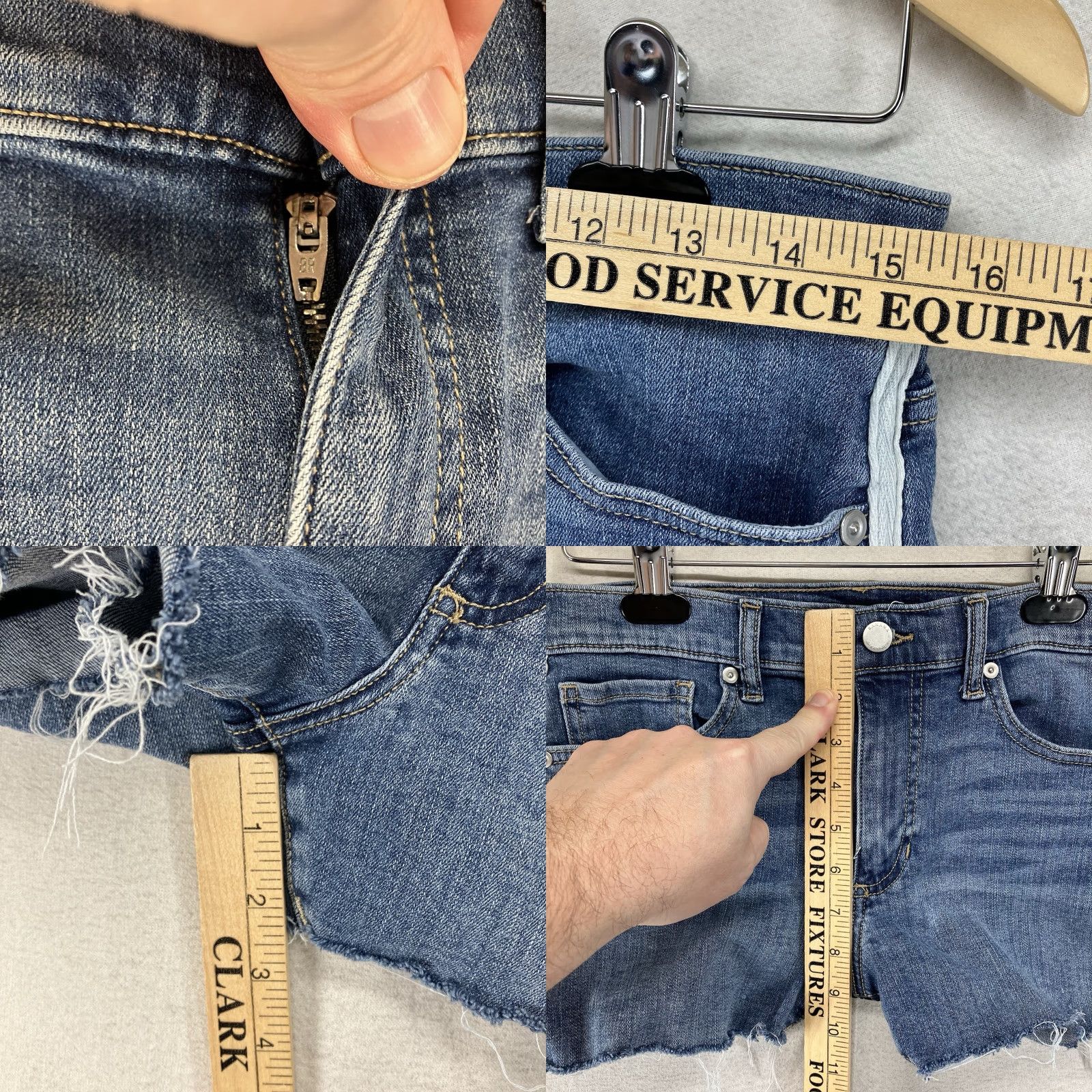Banana Republic Banana Republic Women's Cutoff Denim Jean Shorts 27 Mid Rise Side Stripe 2in Inseam Blue Regular Size 27" / US 4 / IT 40 - 9 Thumbnail