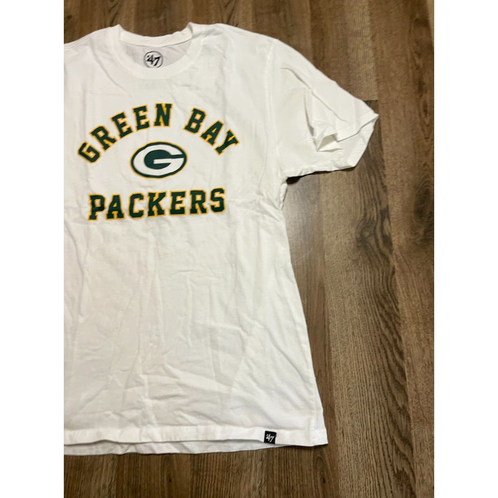 47 47 Shirt Men’s Medium White Green Bay Packers Wisconsin T‑Shirt Short Sleeve Regular Size M Logo Sports Fan Clothing Womens? Size US M / EU 48-50 / 2 - 4 Thumbnail