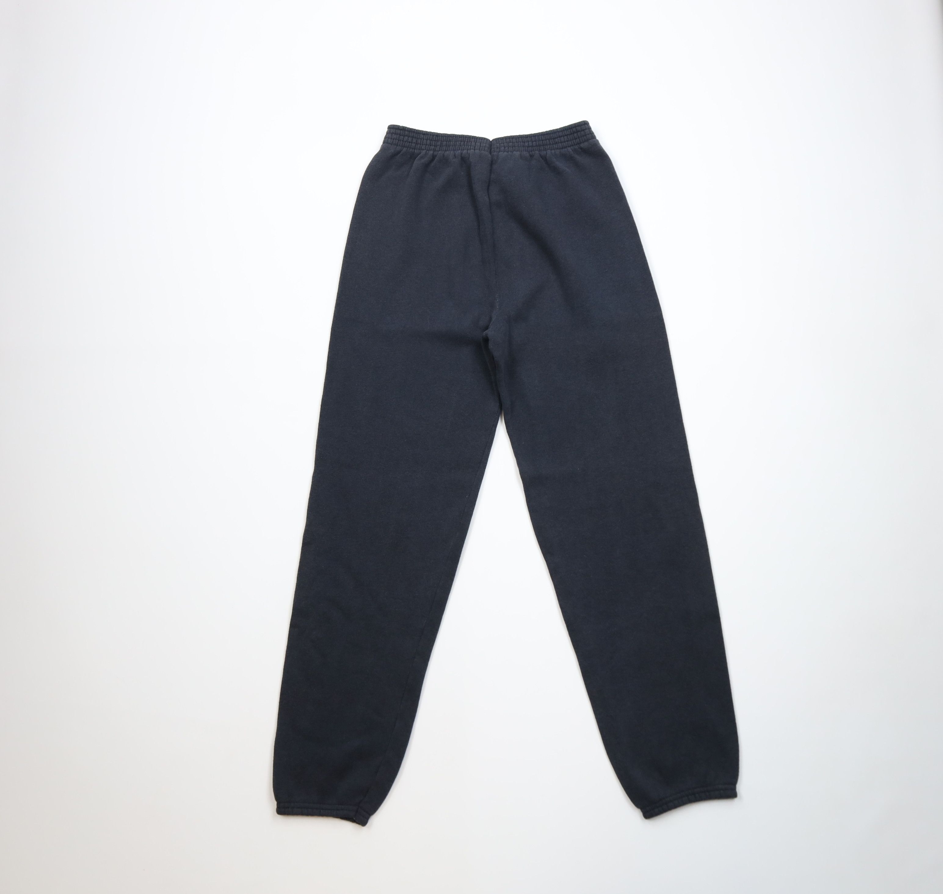 Vintage Vintage 90s Streetwear Cuffed Sweatpants Joggers Black USA Size 26" / US 2 / IT 38 - 9 Thumbnail