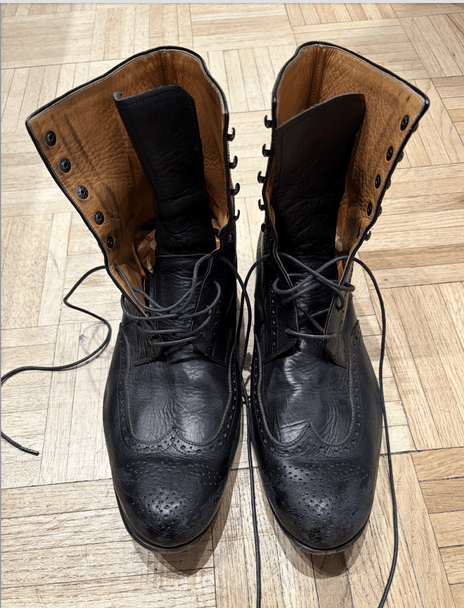 Number (N)ine Number (N)ine Wingtip Boots Size US 10.5 / EU 43-44 - 4 Thumbnail