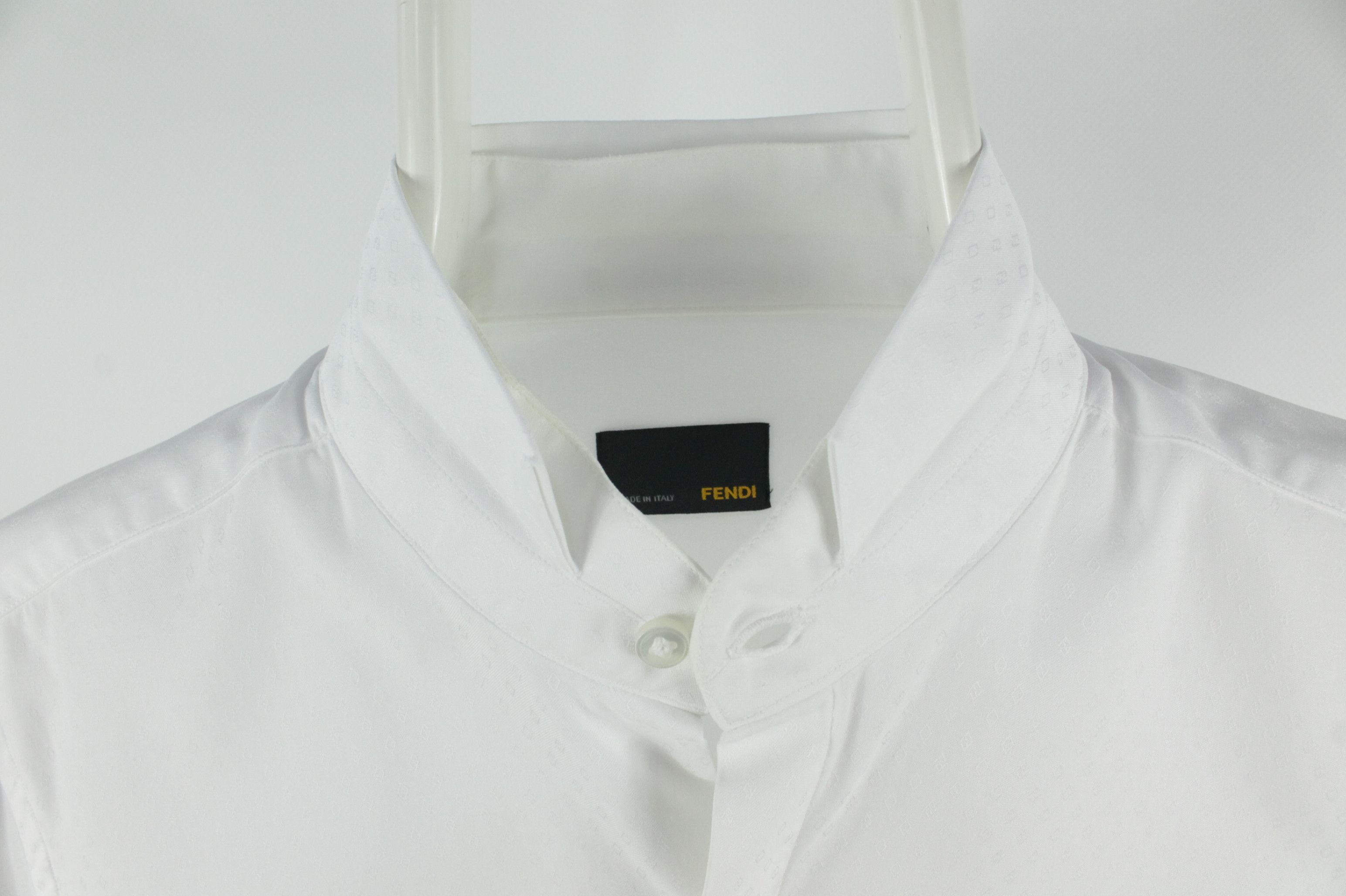 Fendi Fendi White Cotton Slim Fit Cufflinks Dress Formal Shirt Size US M / EU 48-50 / 2 - 5 Thumbnail