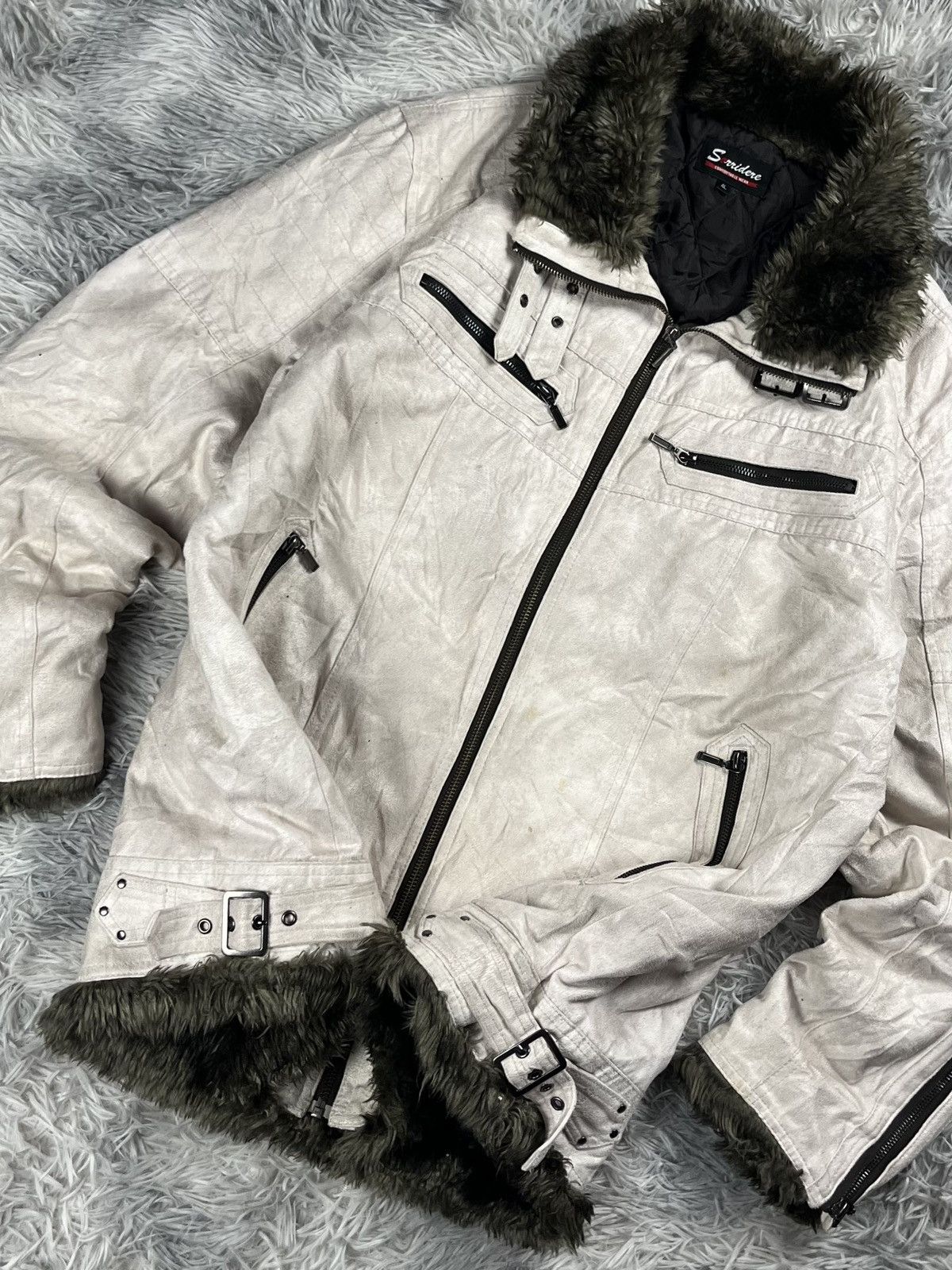 Vintage Vintage Y2K Sorridere Leather Jacket Size US L / EU 52-54 / 3 - 6 Thumbnail