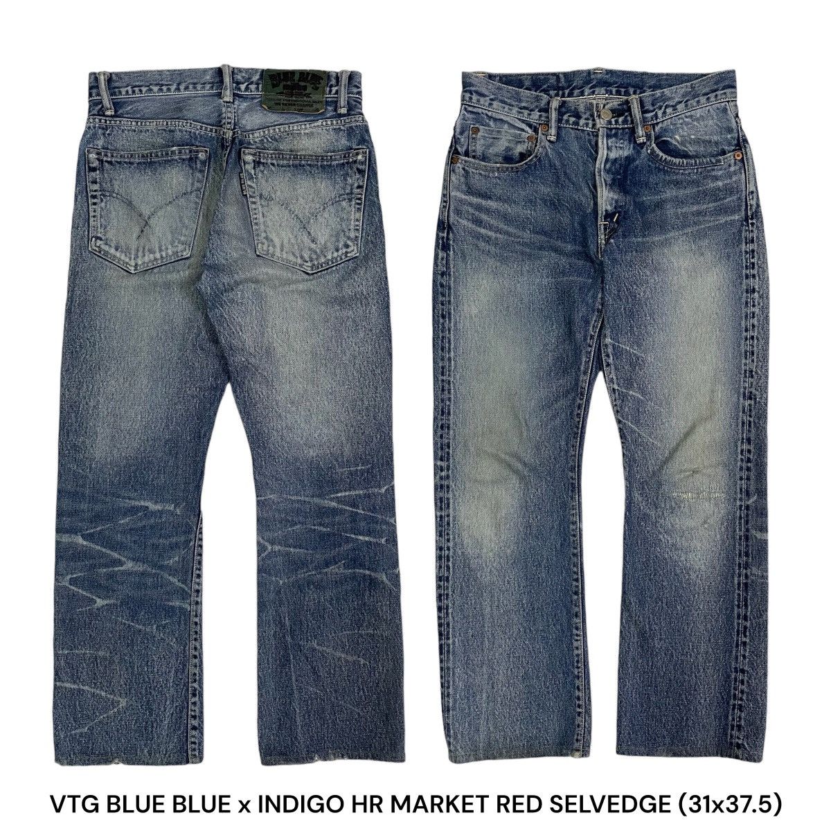 Indigo Vintage Japanes Brand Blue x Indigo HR Red Selvedge Denim Size US 31 - 1 Thumbnail