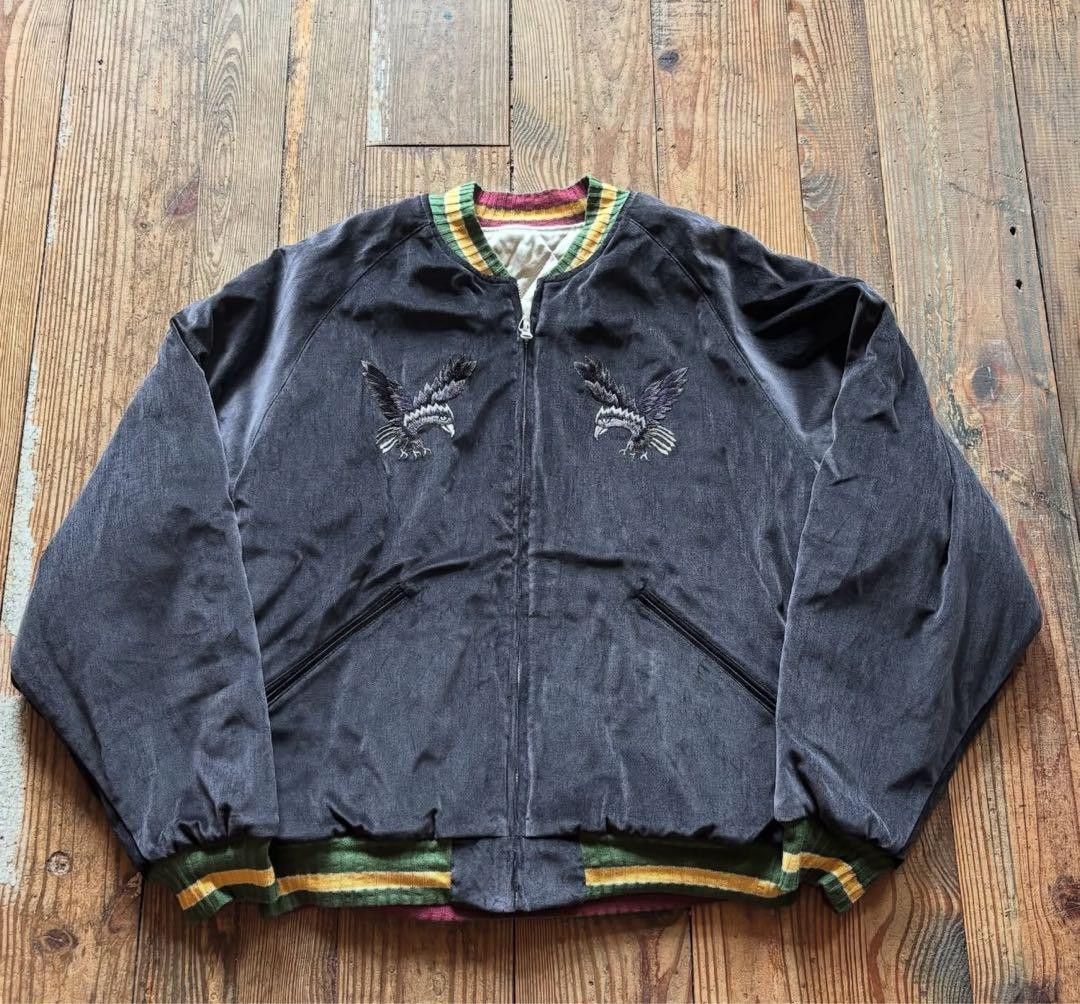 Kapital KAPITAL Velvet Souvenir Jacket (Crow and Skull) Black 3 Size US L / EU 52-54 / 3 - 4 Thumbnail
