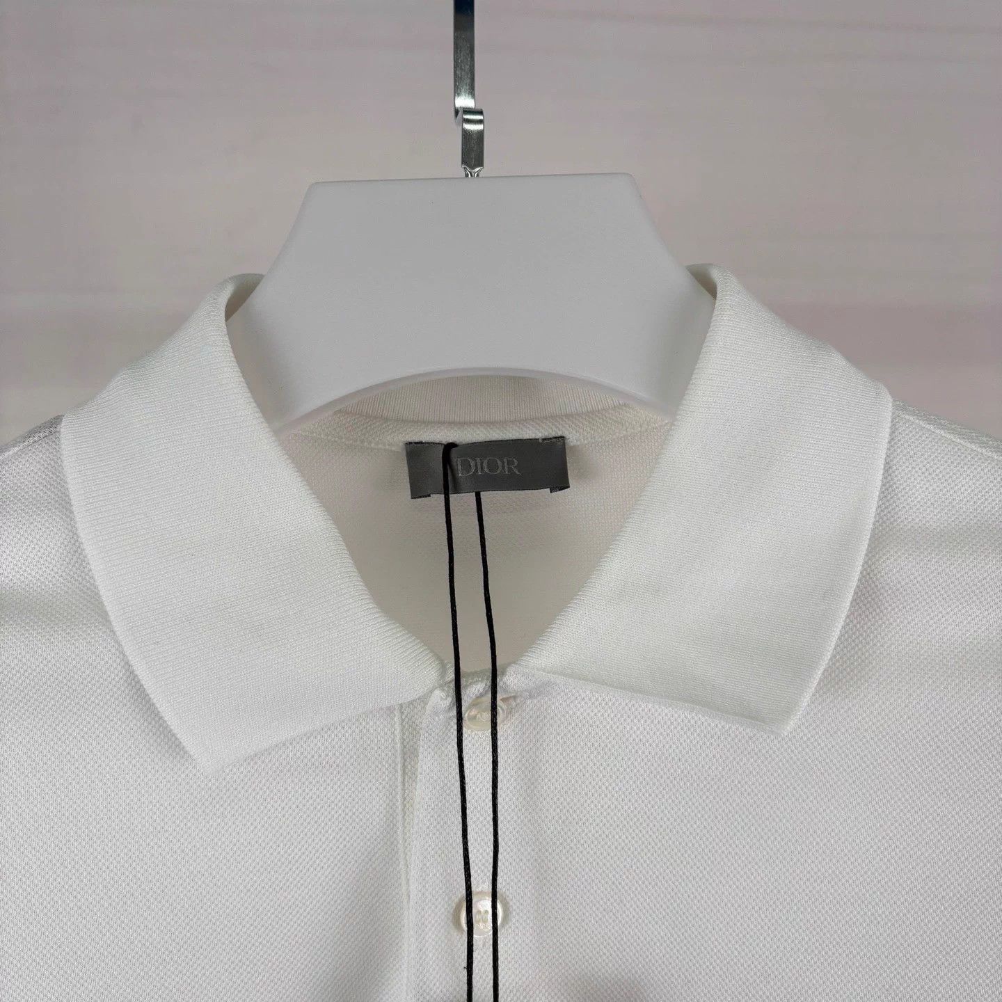 Dior Dior White Logo Embroidered Polo Shirt S Size S / US 4 / IT 40 - 5 Thumbnail