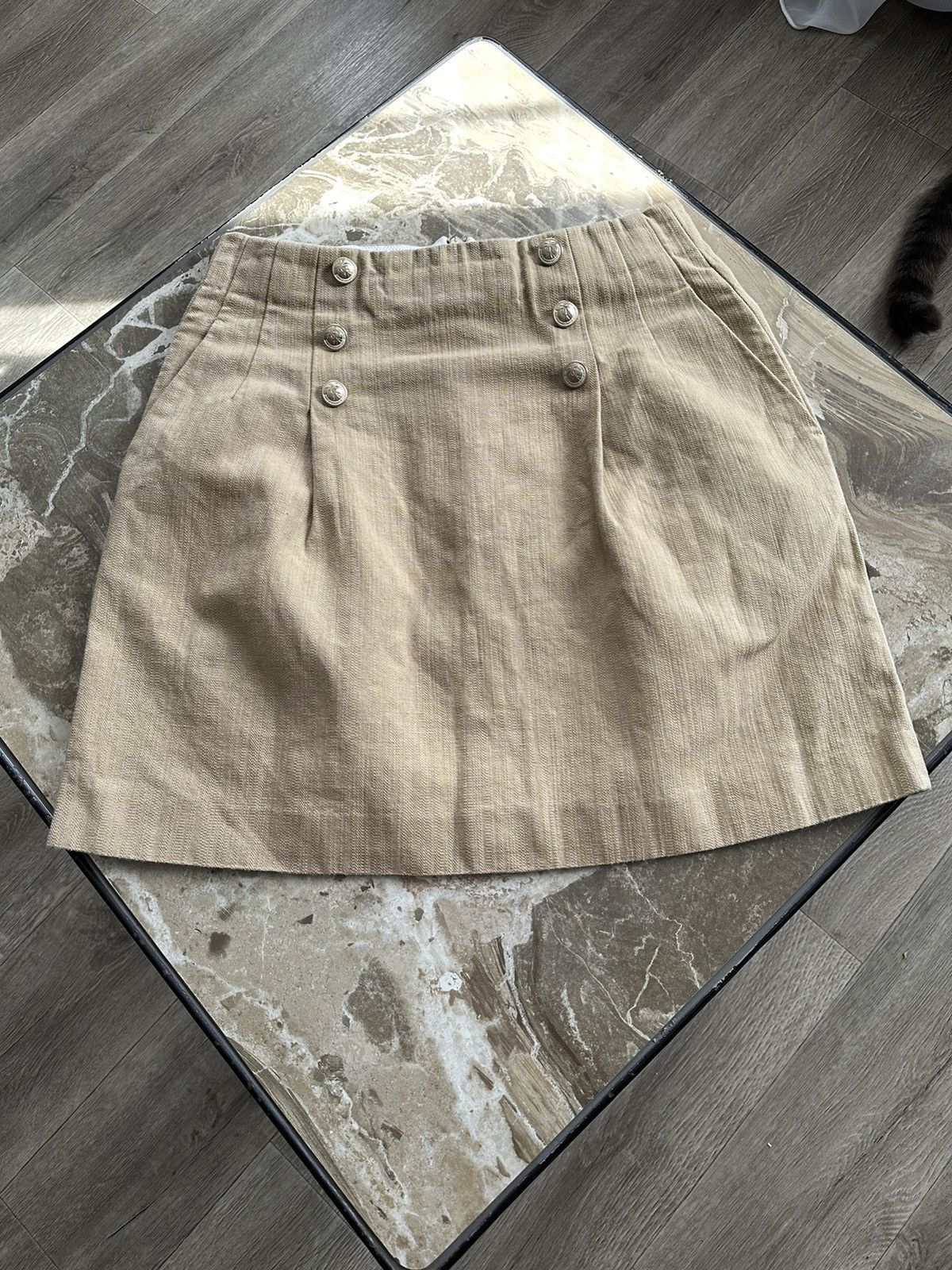Designer × Sandro 🫧 Sandro Paris Mini Linen Skirt Size 26" / US 2 / IT 38 - 2 Thumbnail