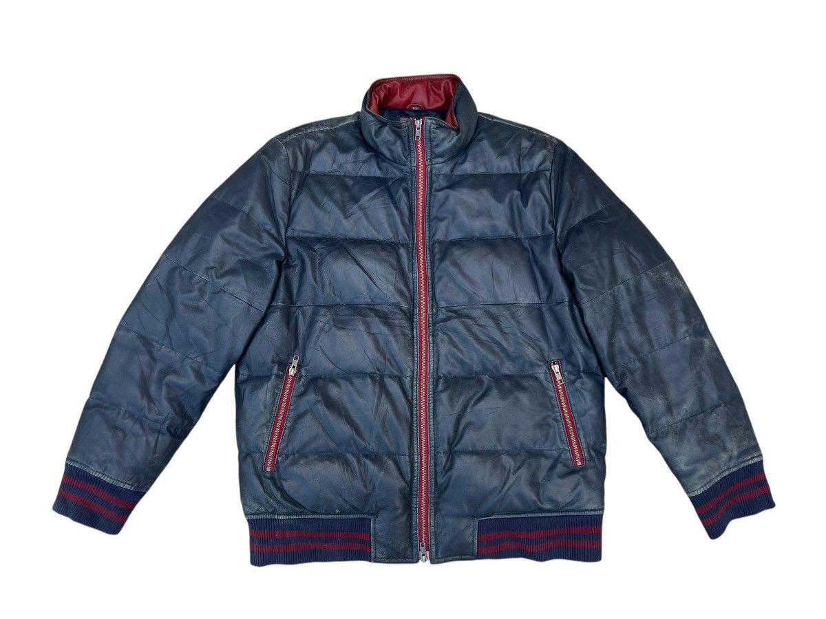 Japanese Brand VTG Nichiwa Wind Armour Patina Sheepskin Leather Down Jacket Size US L / EU 52-54 / 3 - 1 Thumbnail