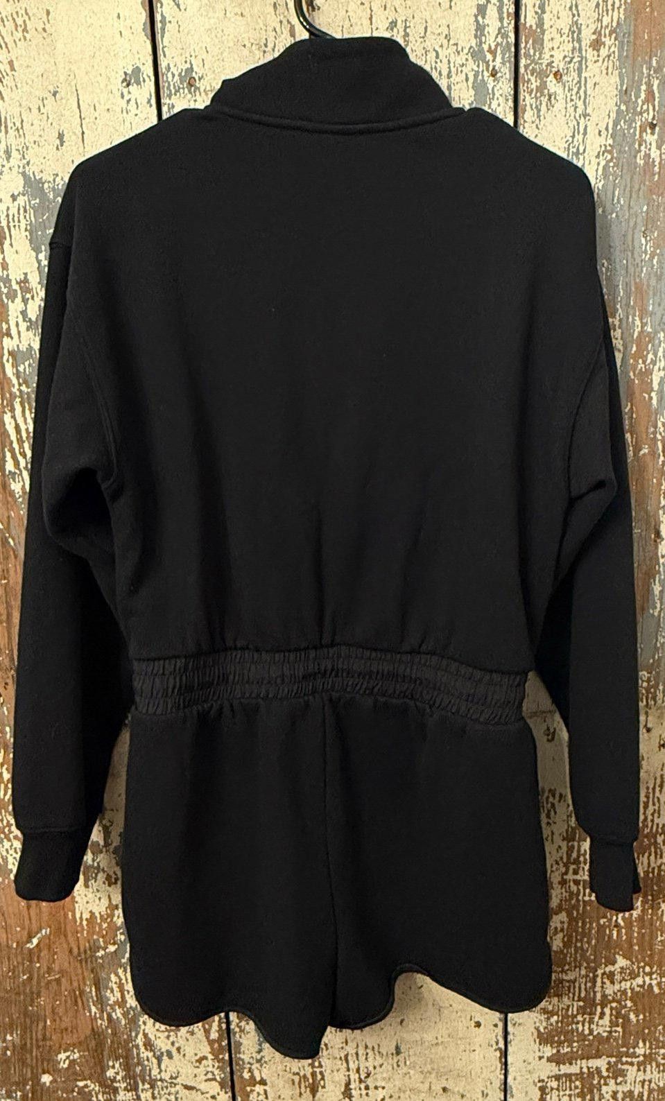 Designer Victoria's Secret On Point Black Cotton Romper, size medium Size 32" / US 10 / IT 46 - 5 Thumbnail