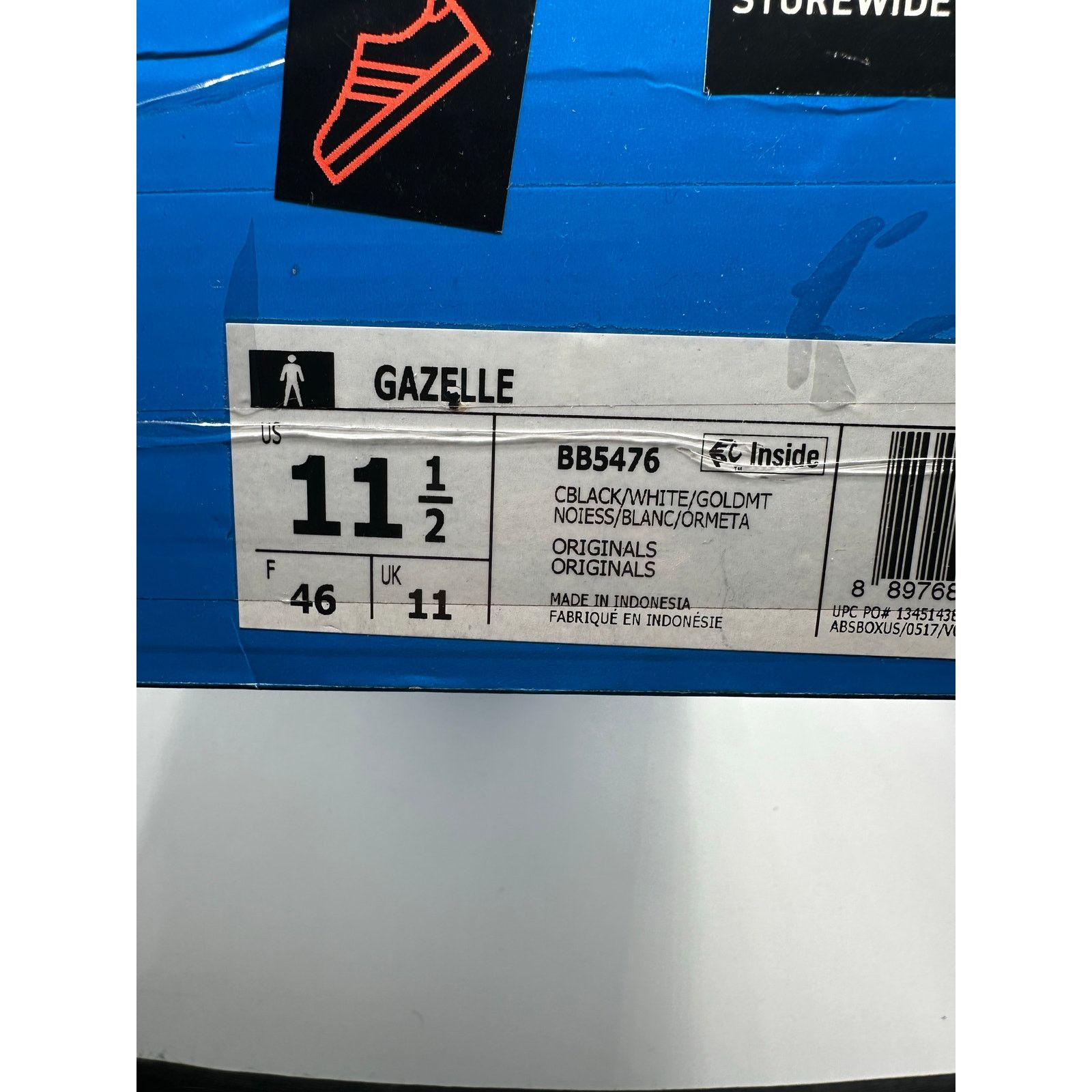 Adidas Adidas Gazelle “Black” size 11.5 men’s Size US 11.5 / EU 44-45 - 6 Thumbnail