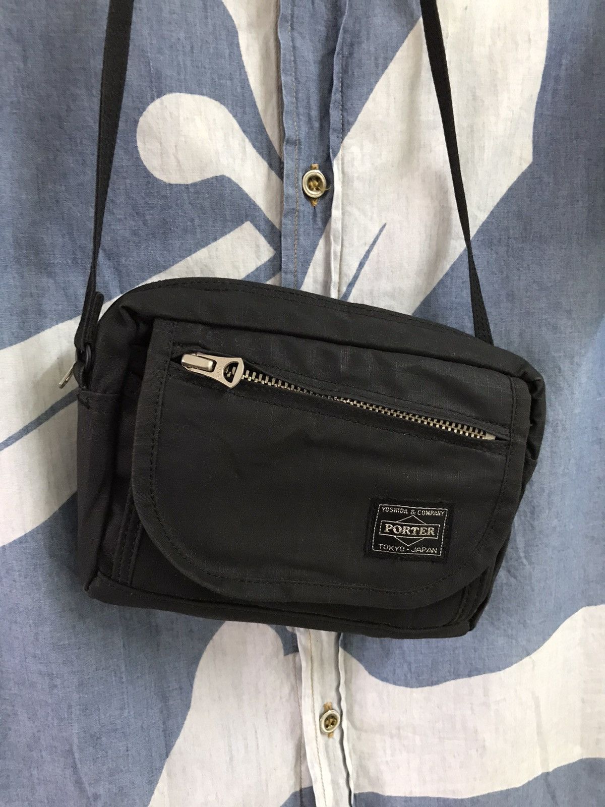 Japanese Brand × Porter Porter Japan Black Mini Sling Pouch Bag Size ONE SIZE - 2 Thumbnail