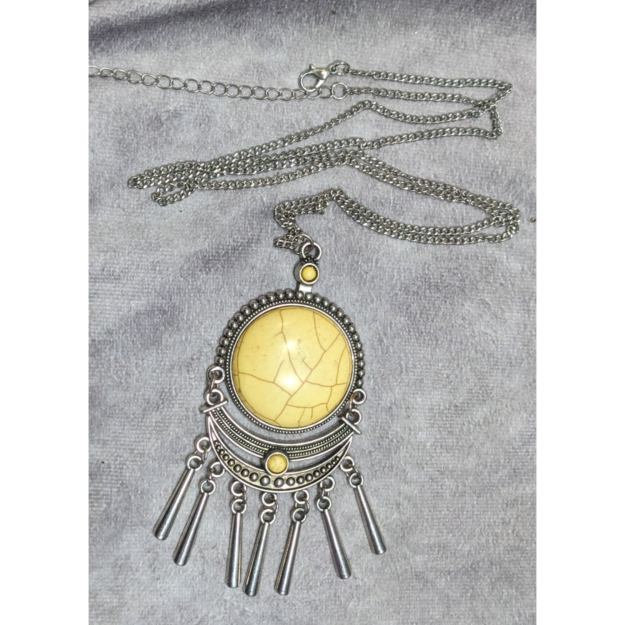 Other Paparazzi Bohemian Yellow And Silver Tone Pendant Necklace Size ONE SIZE - 9 Thumbnail