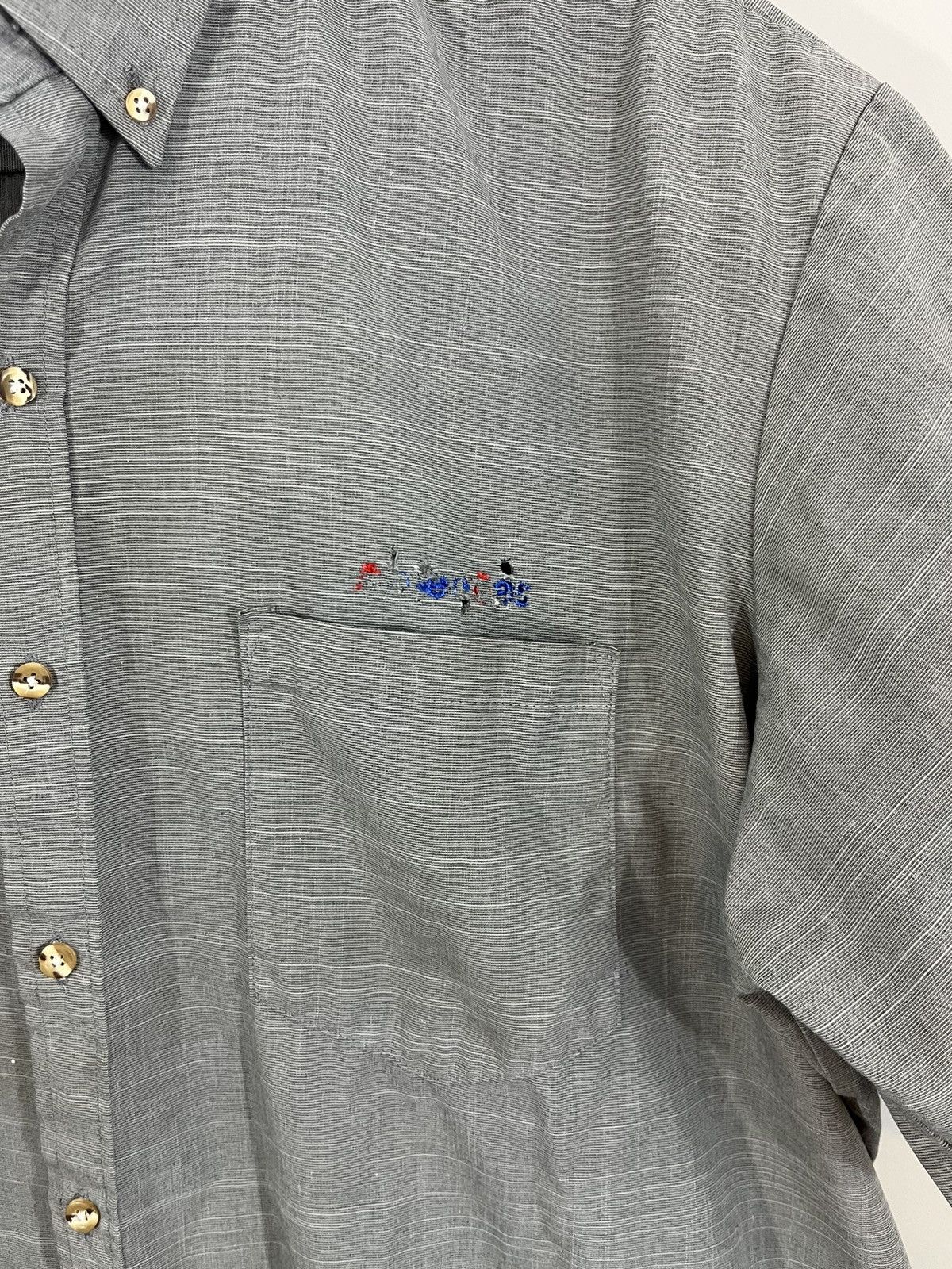 Vintage Distressed Faded Oversized Work Shirt Size US XXL / EU 58 / 5 - 1 Thumbnail