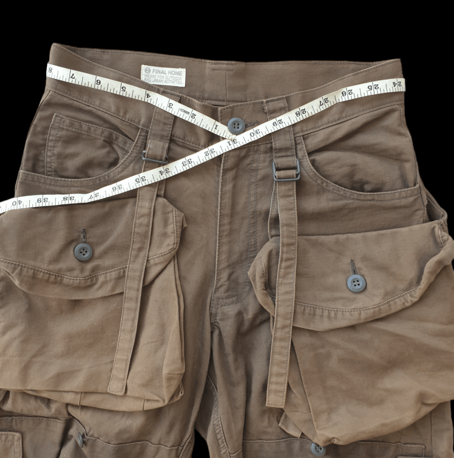 Final Home × Issey Miyake × Japanese Brand Vintage FINAL HOME Bondage Double Pocket Pants Size US 31 - 9 Thumbnail